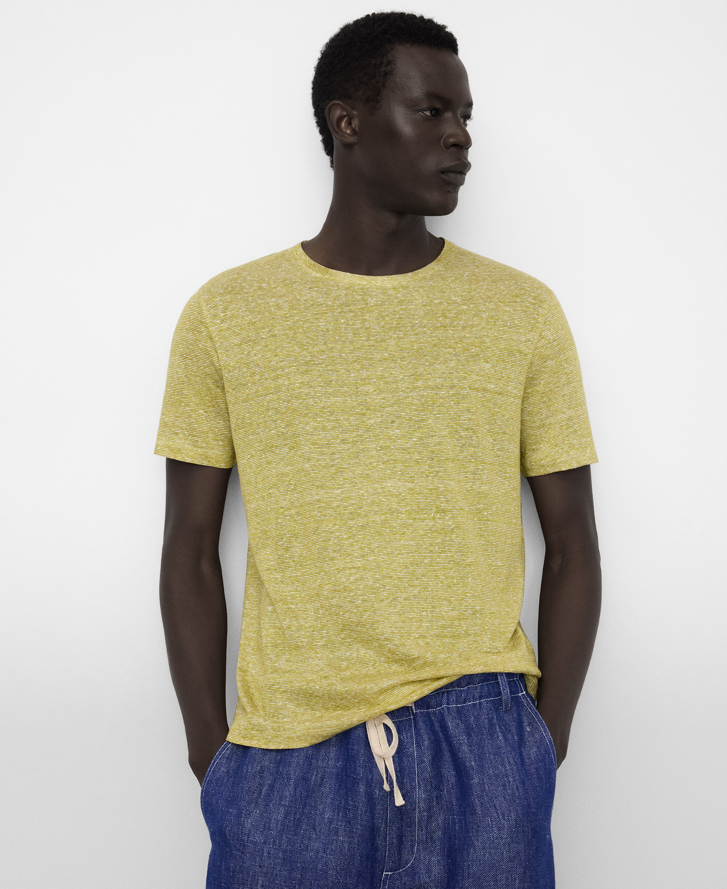 European linen heathered T-shirt image number 0