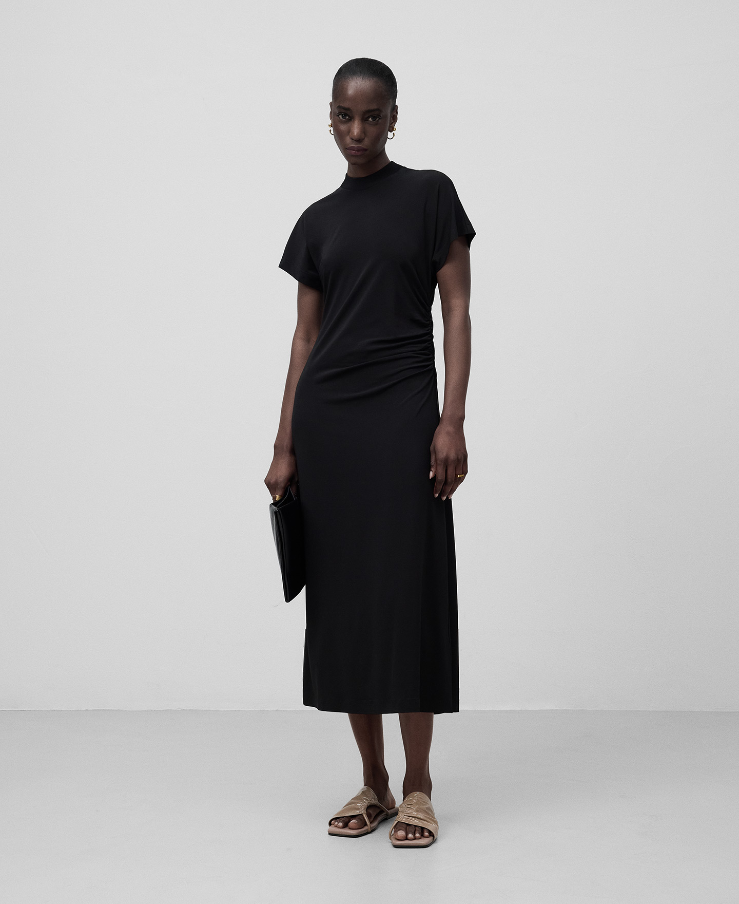 Draped maxi dress woman image number 1