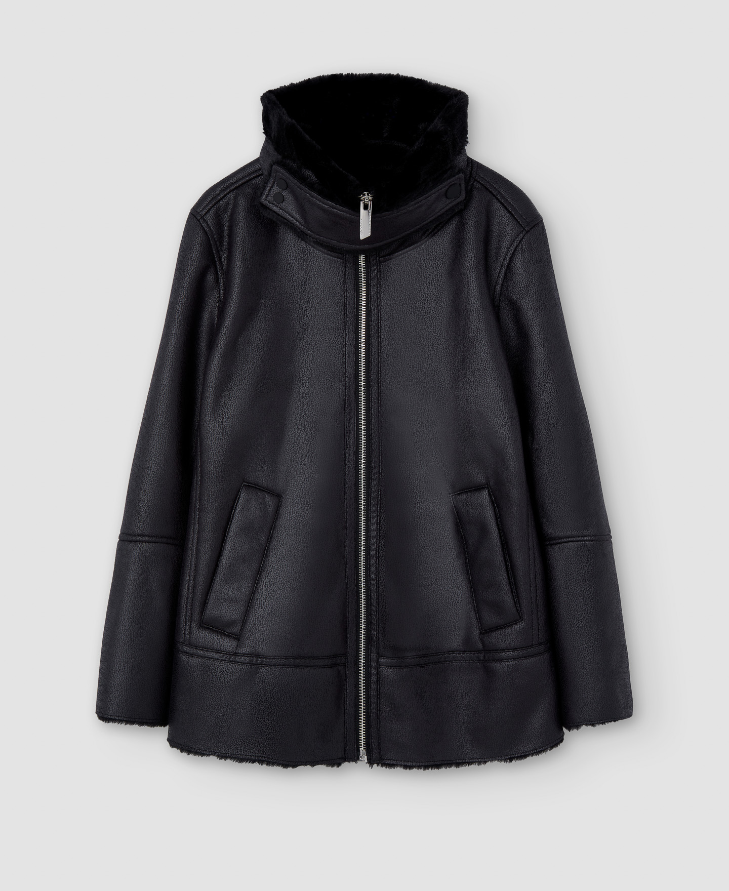 Aviator jacket in leather texture image number 6