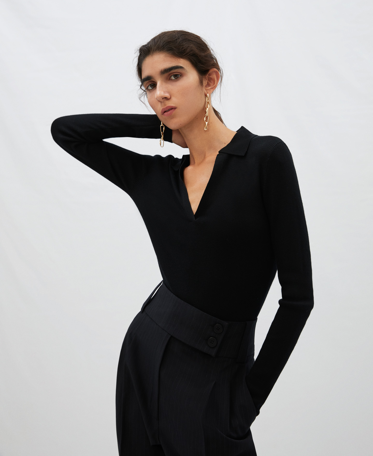 Merino wool ribbed sweater image number 0