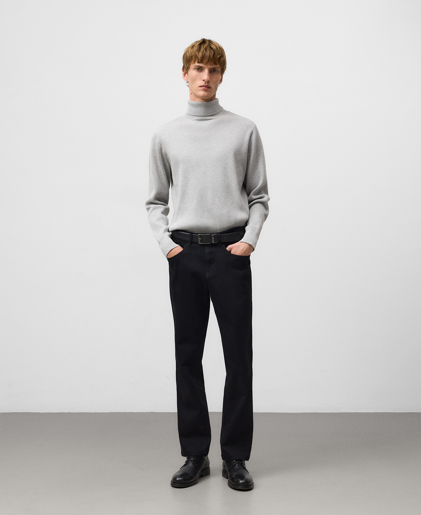 Cotton turtleneck sweater man image number 1