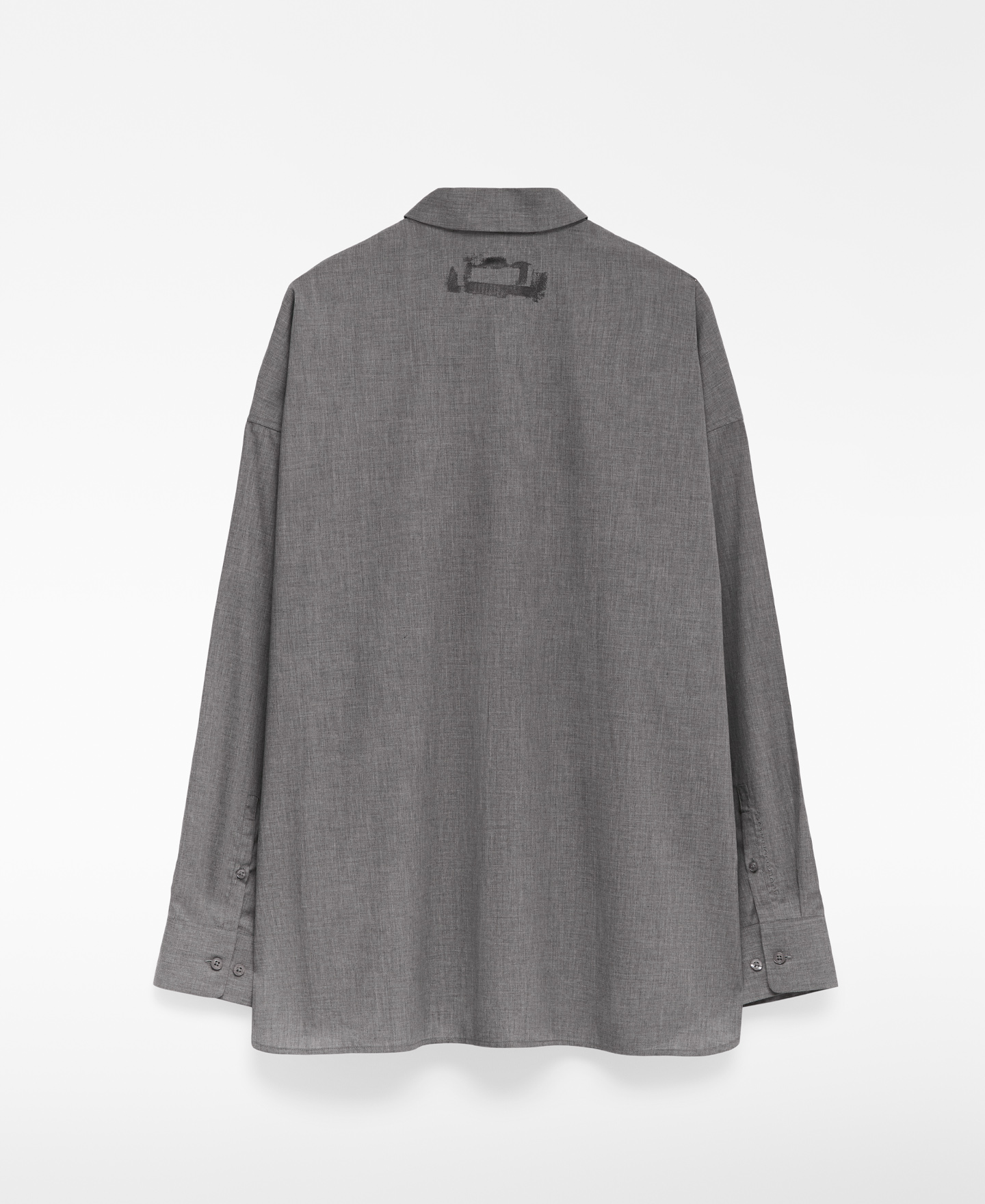 Lapel collar oversize shirt man image number 5