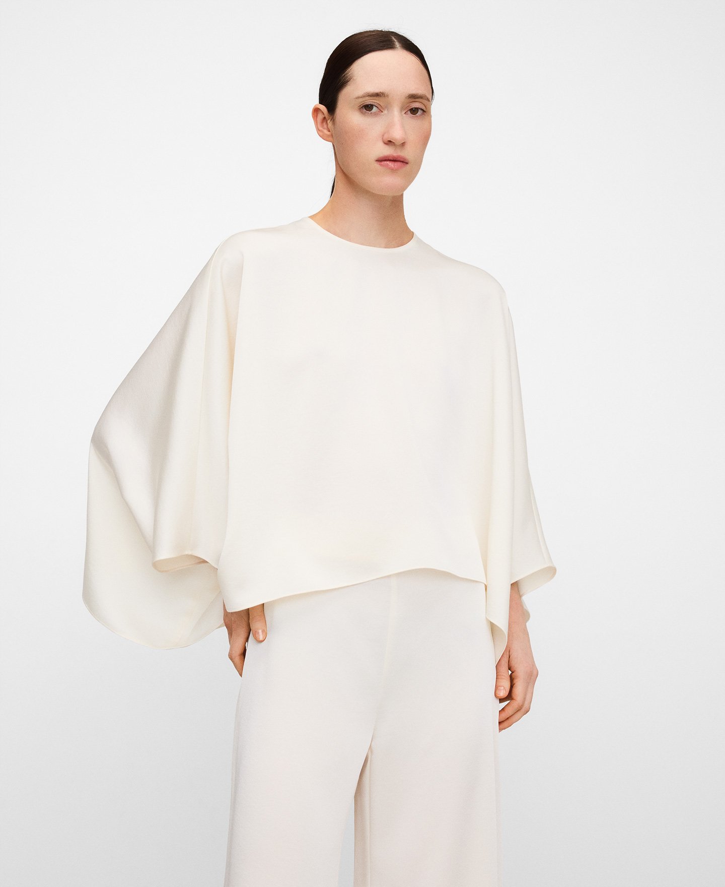 Satin loose top image number 0