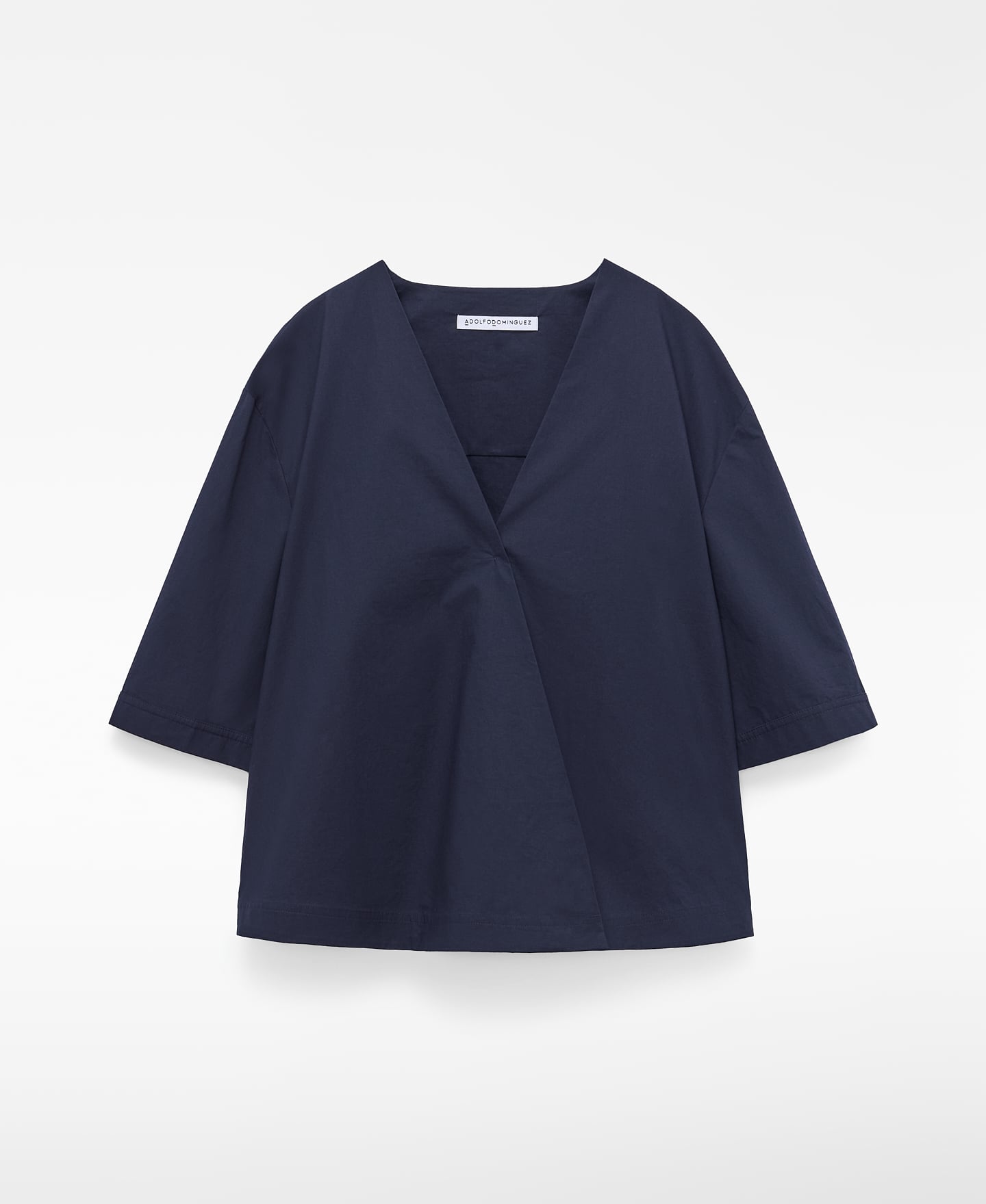 Poplin wrap-front top image number 0