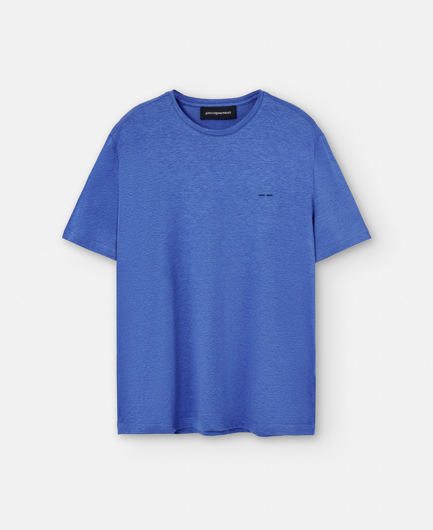 Stretch linen basic t-shirt image number 4