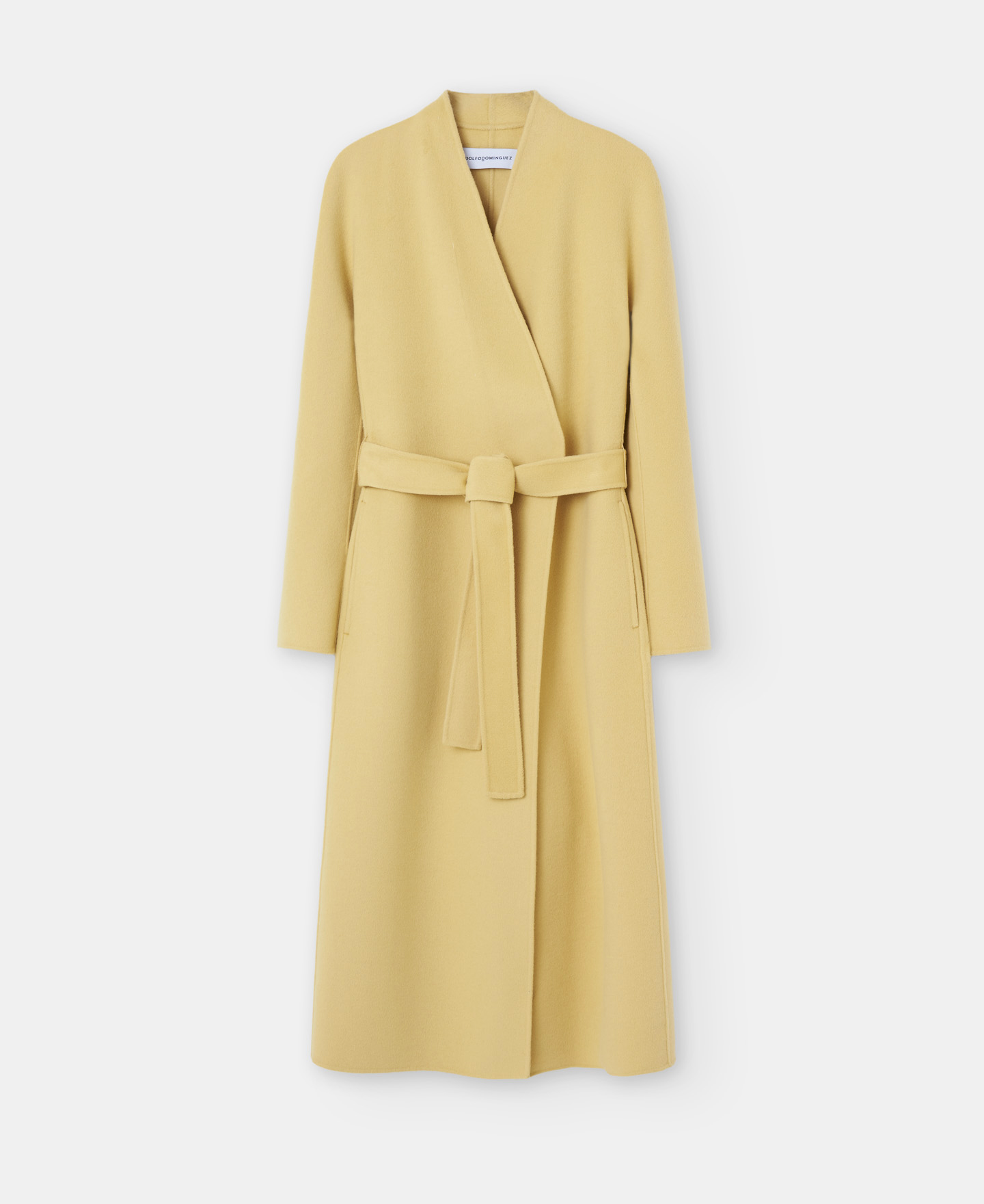 Double face wool V-neckline coat image number 5