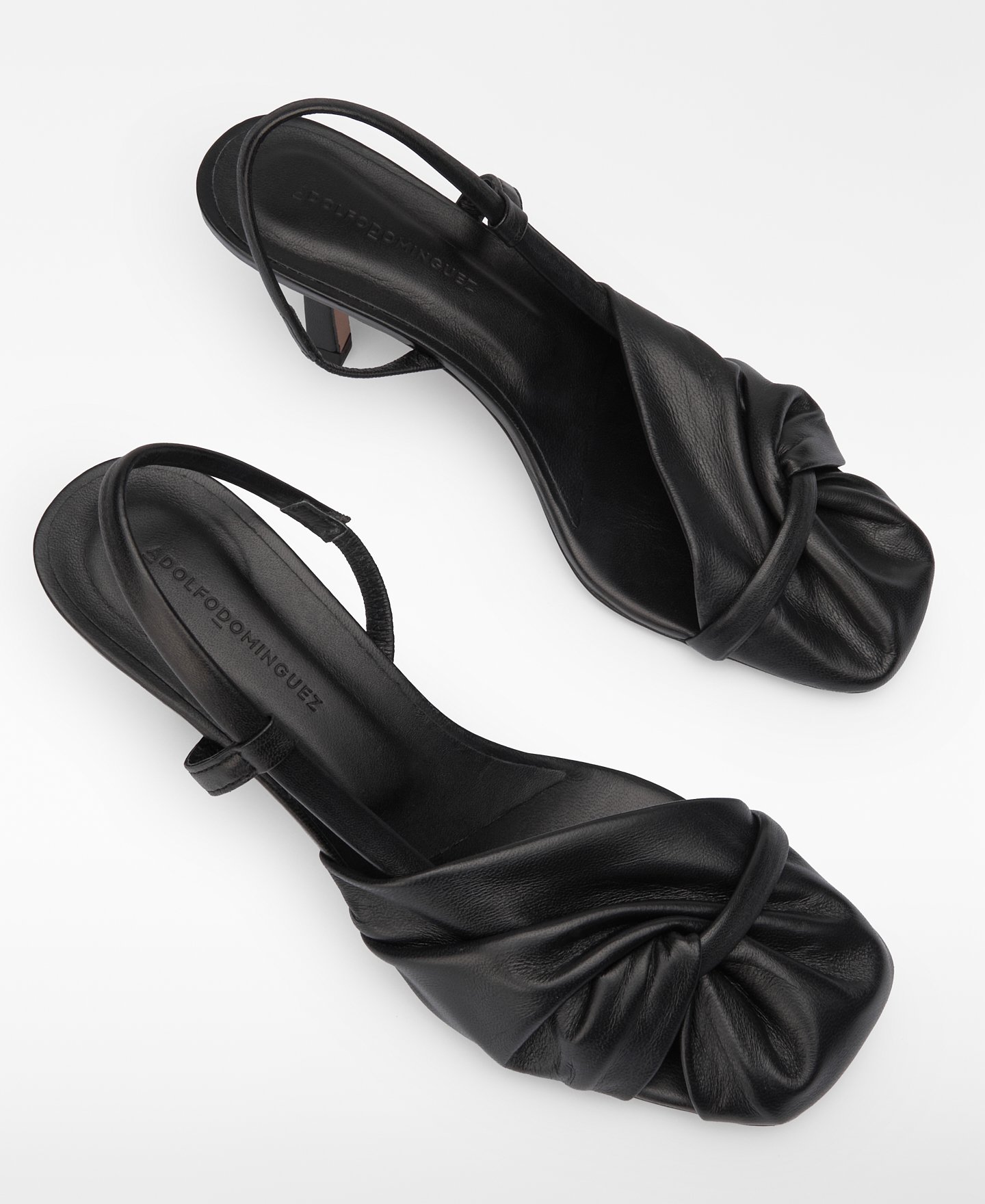 Zapato tac&oacute;n piel fruncida image number 1