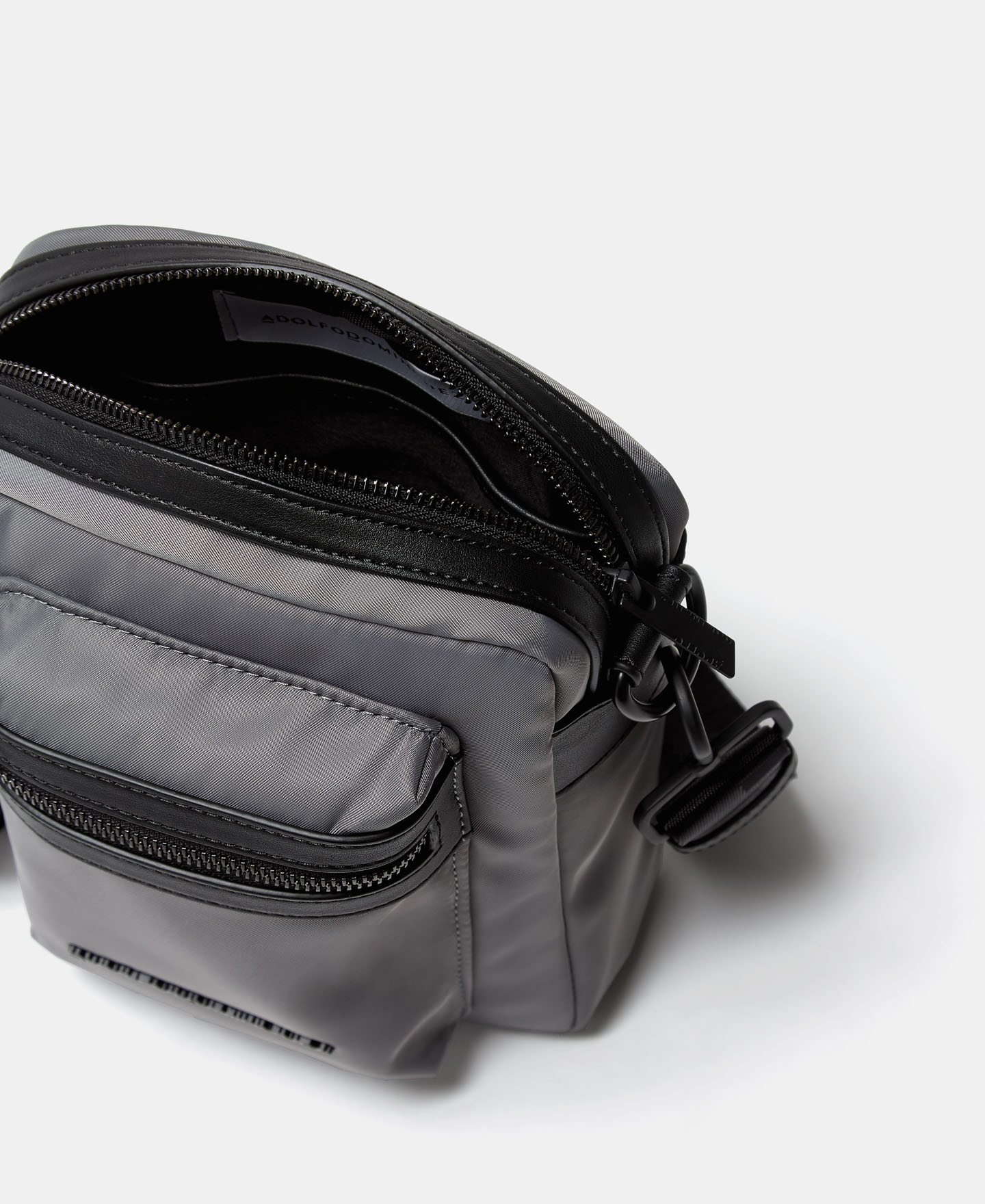 Nylon crossbody bag with logoed strap image number 1