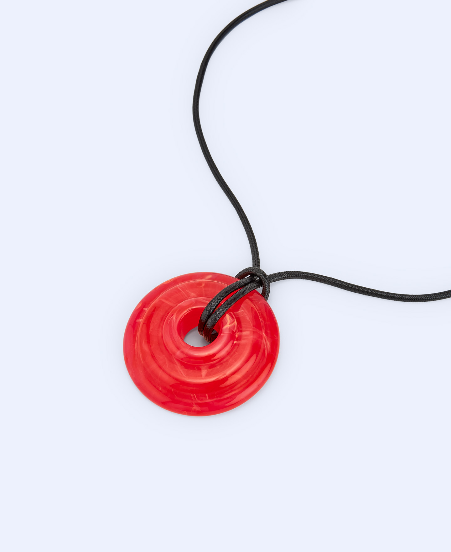 Translucent resin circular pendant image number 1