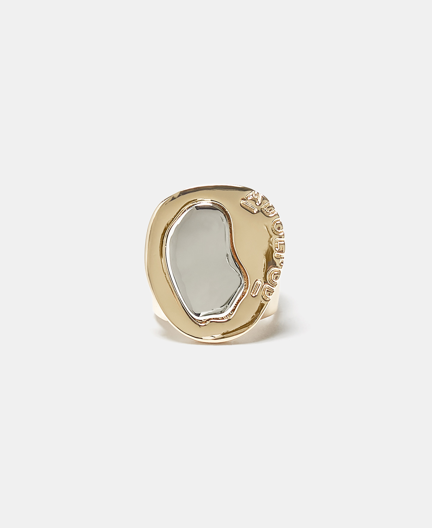 Anillo orgánico metal bicolor image number 0