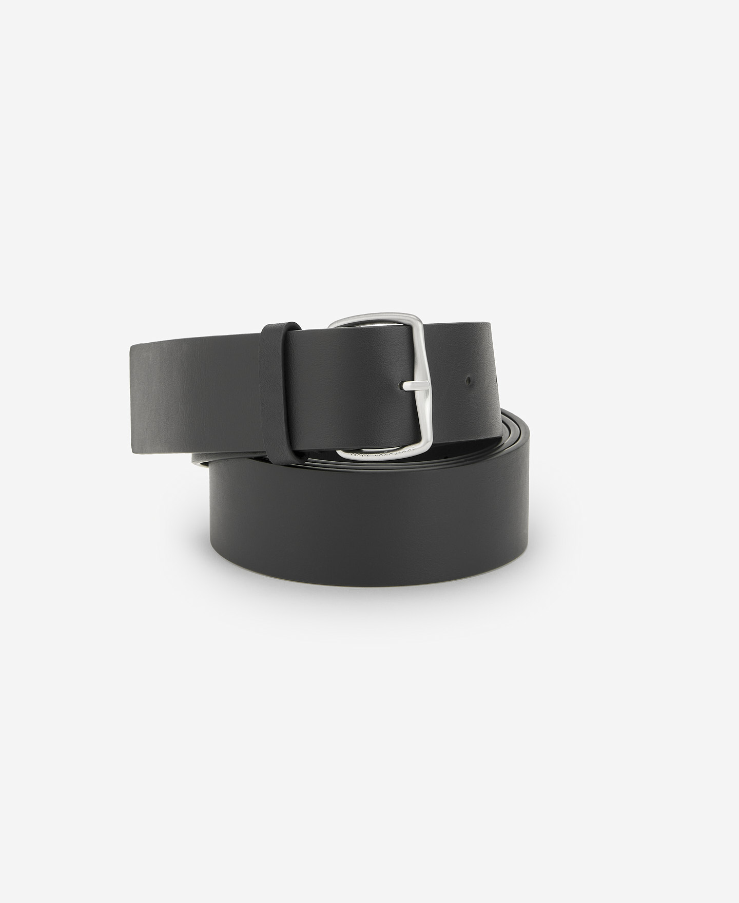 Responsible leather black belt for women image number 1