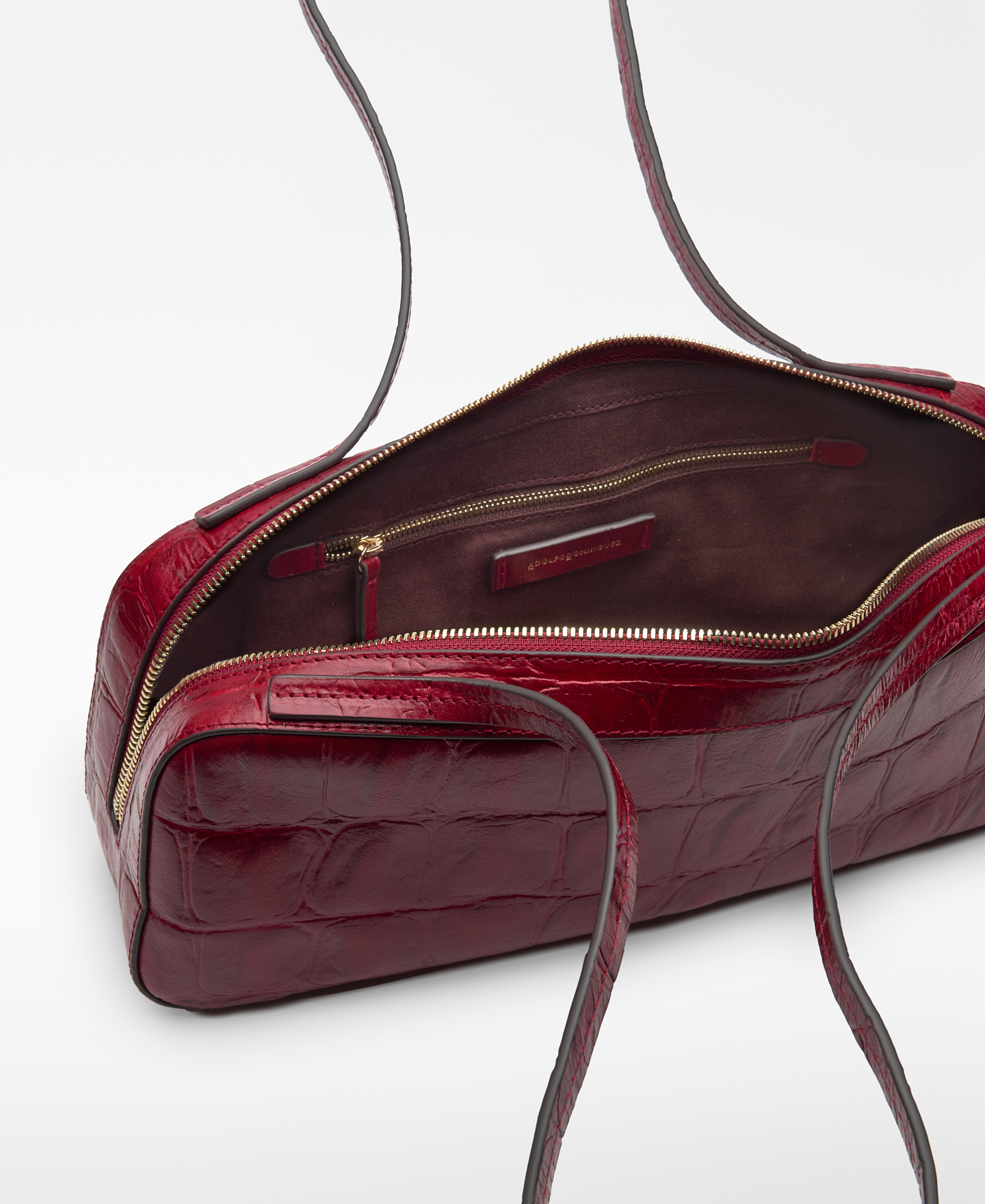 Mica croc-embossed bowling bag woman image number 3