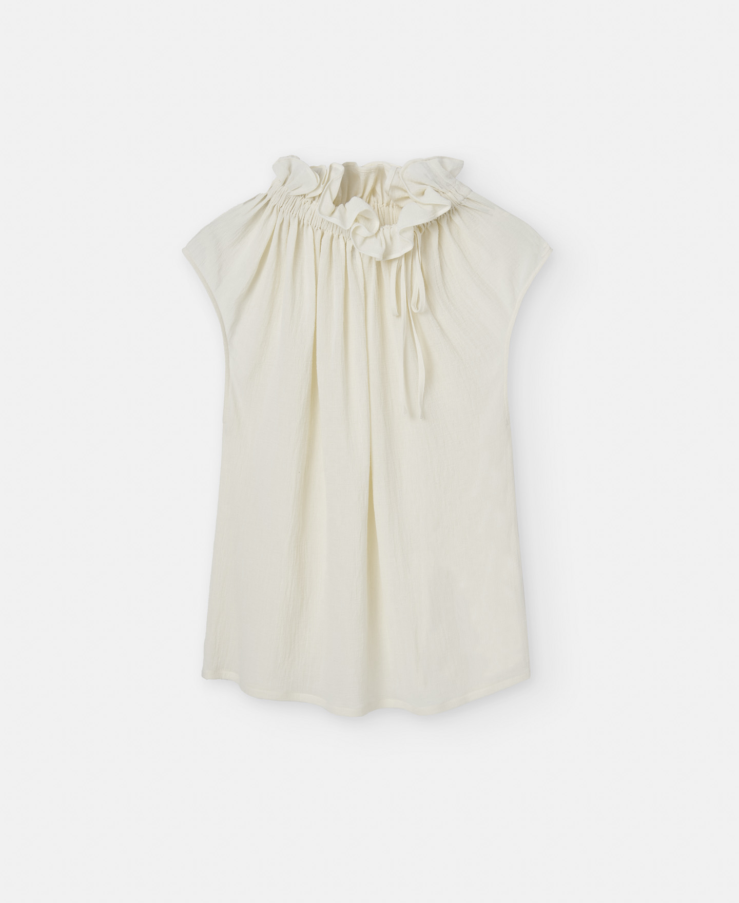 Sleeveless top in cotton image number 4