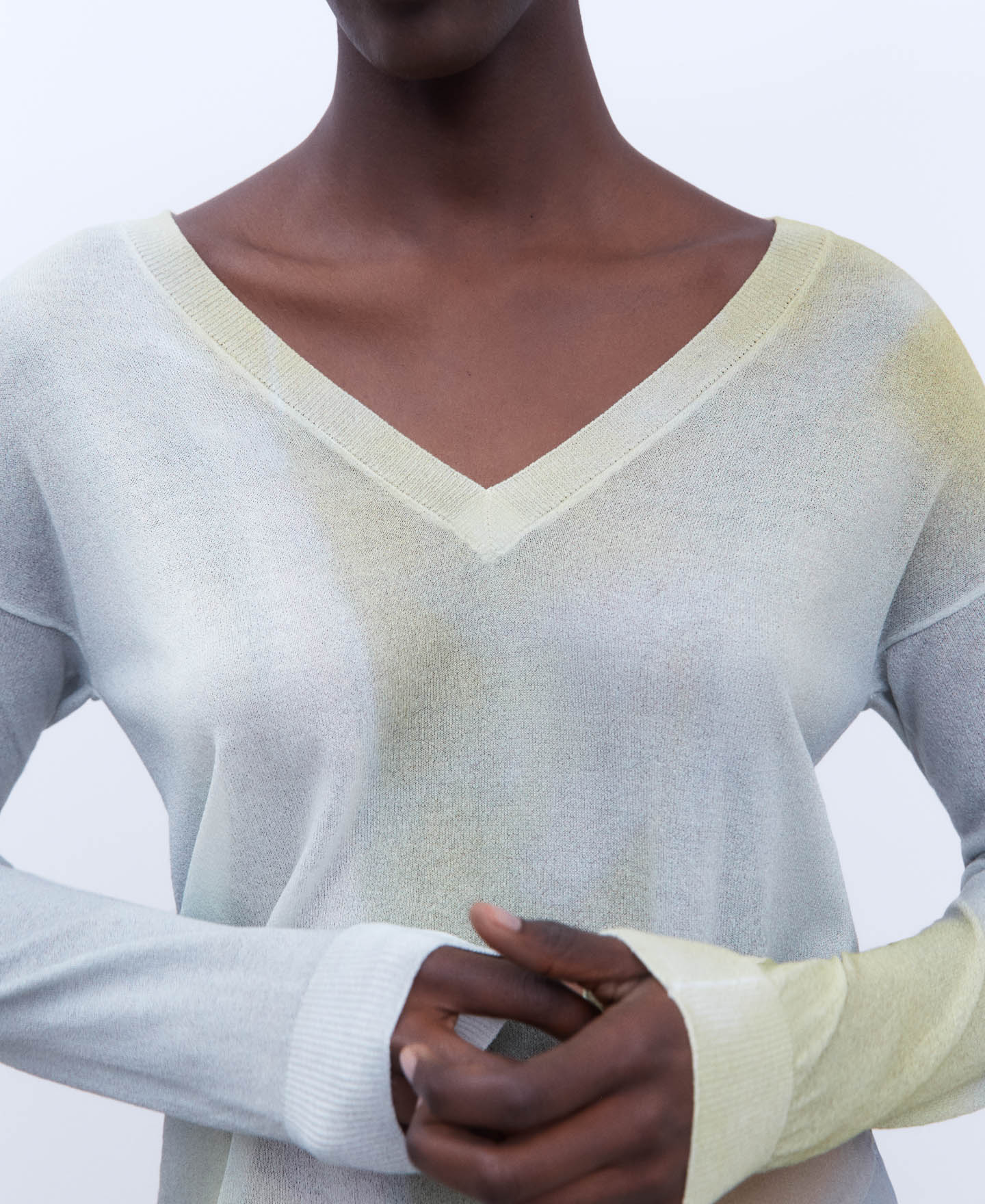 Nylon and viscose printed sweater image number 3