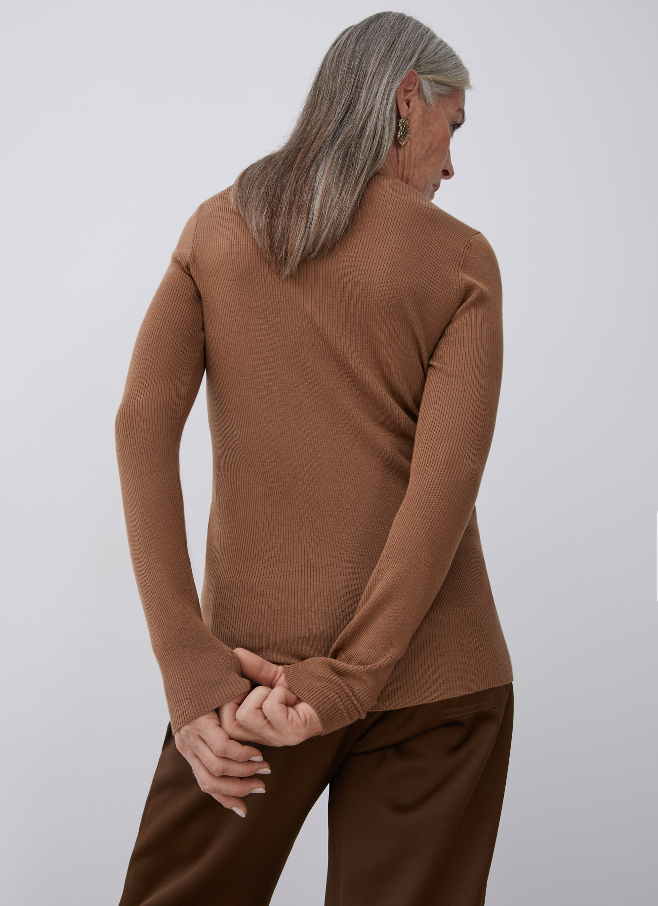 Textured merino wool sweater image number 1