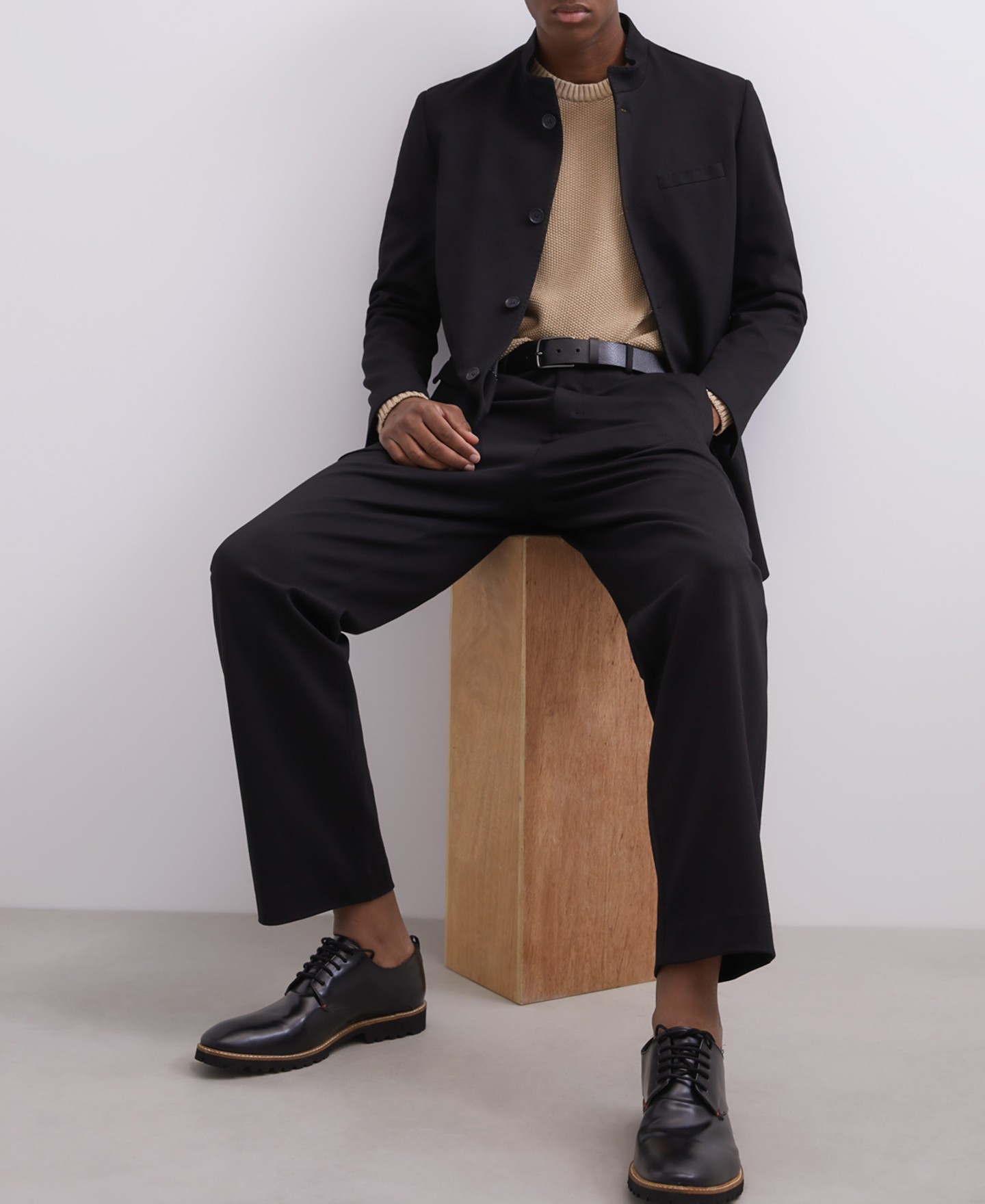 Viscose twill chino trousers image number 0