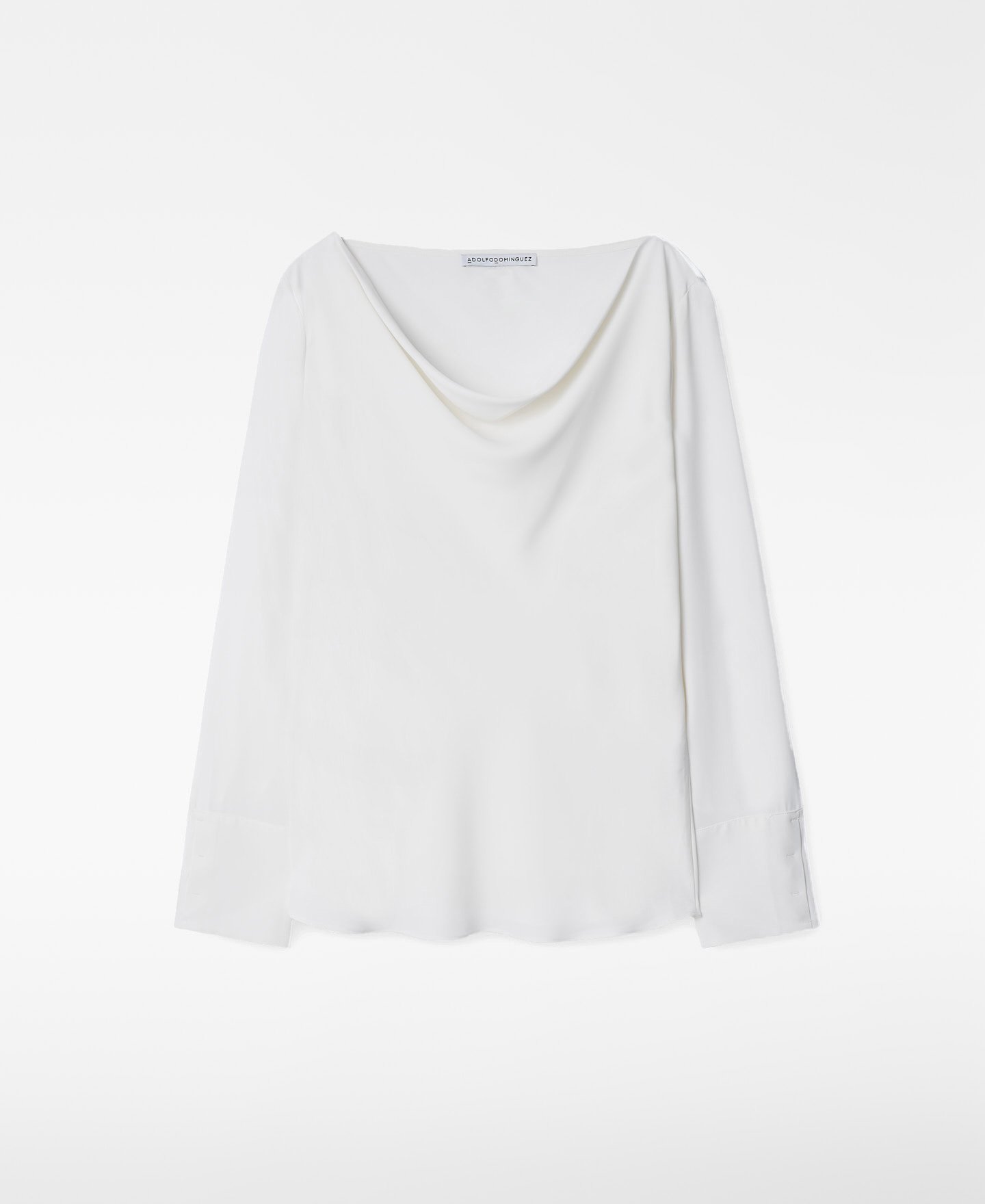 Draped collar top woman image number 0