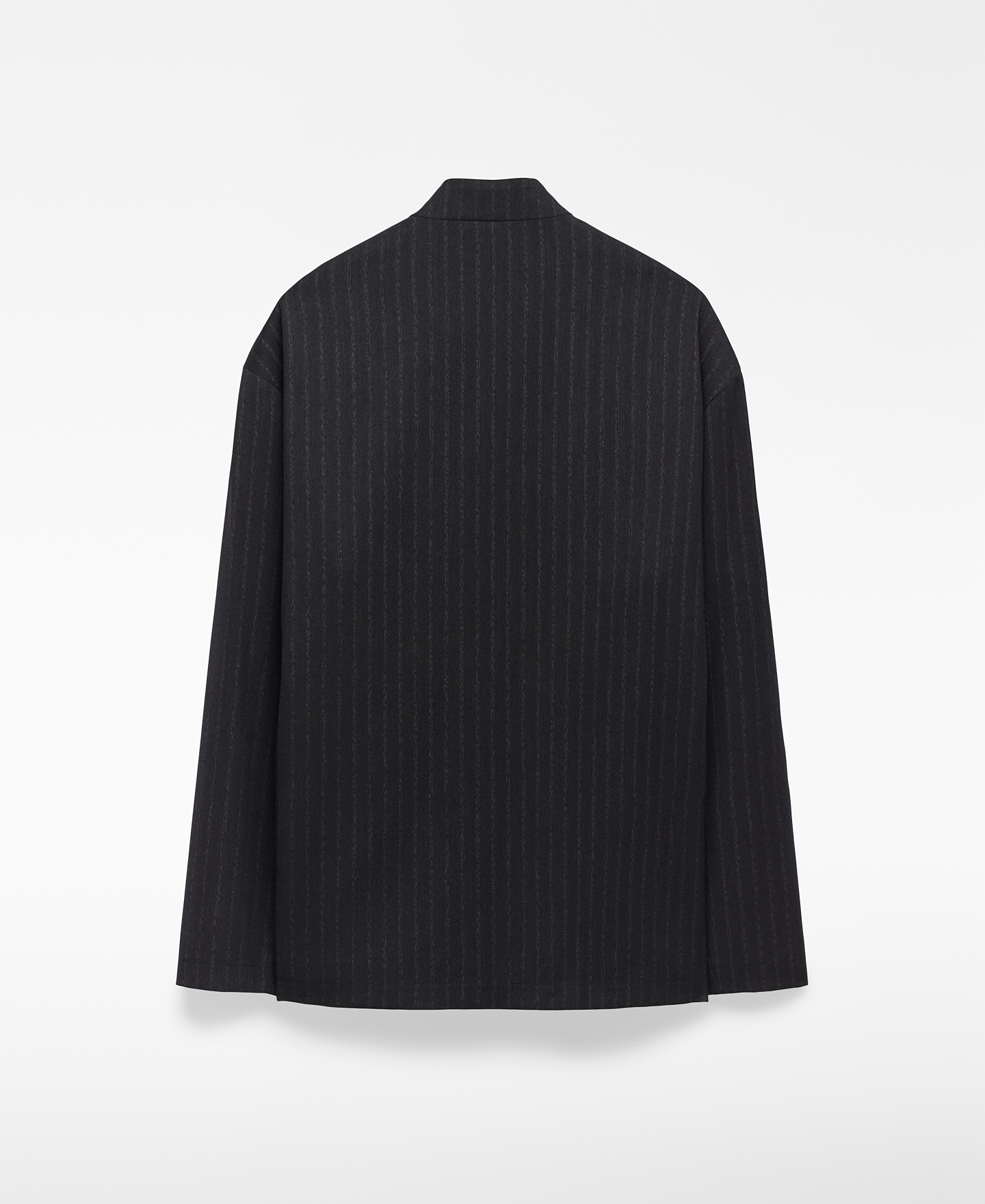 Striped zip-up overshirt man image number 5