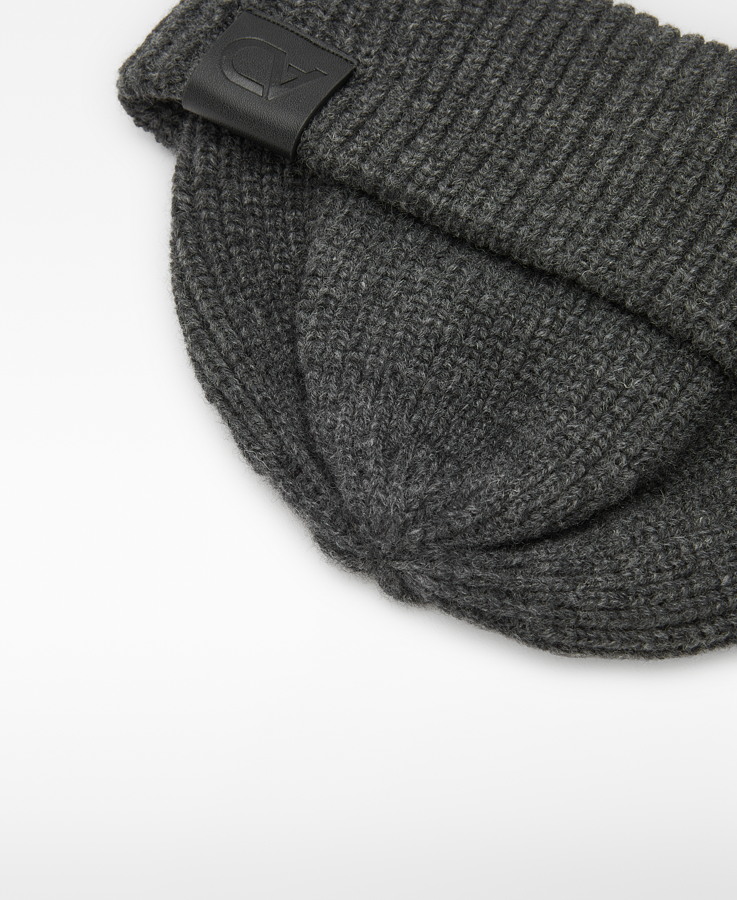 Wool short ribbed beanie image number 2