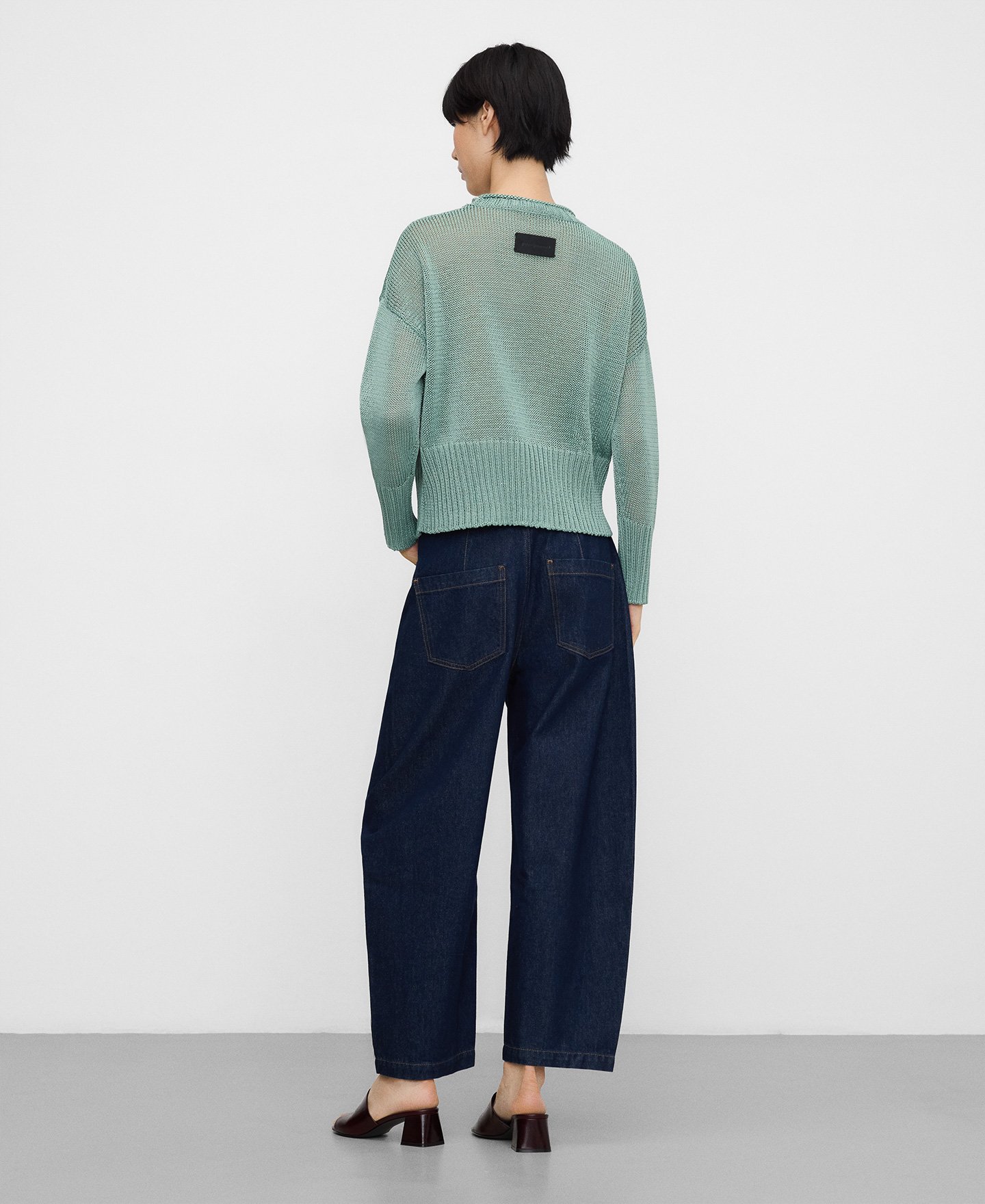 Knit crew collar sweater woman image number 2