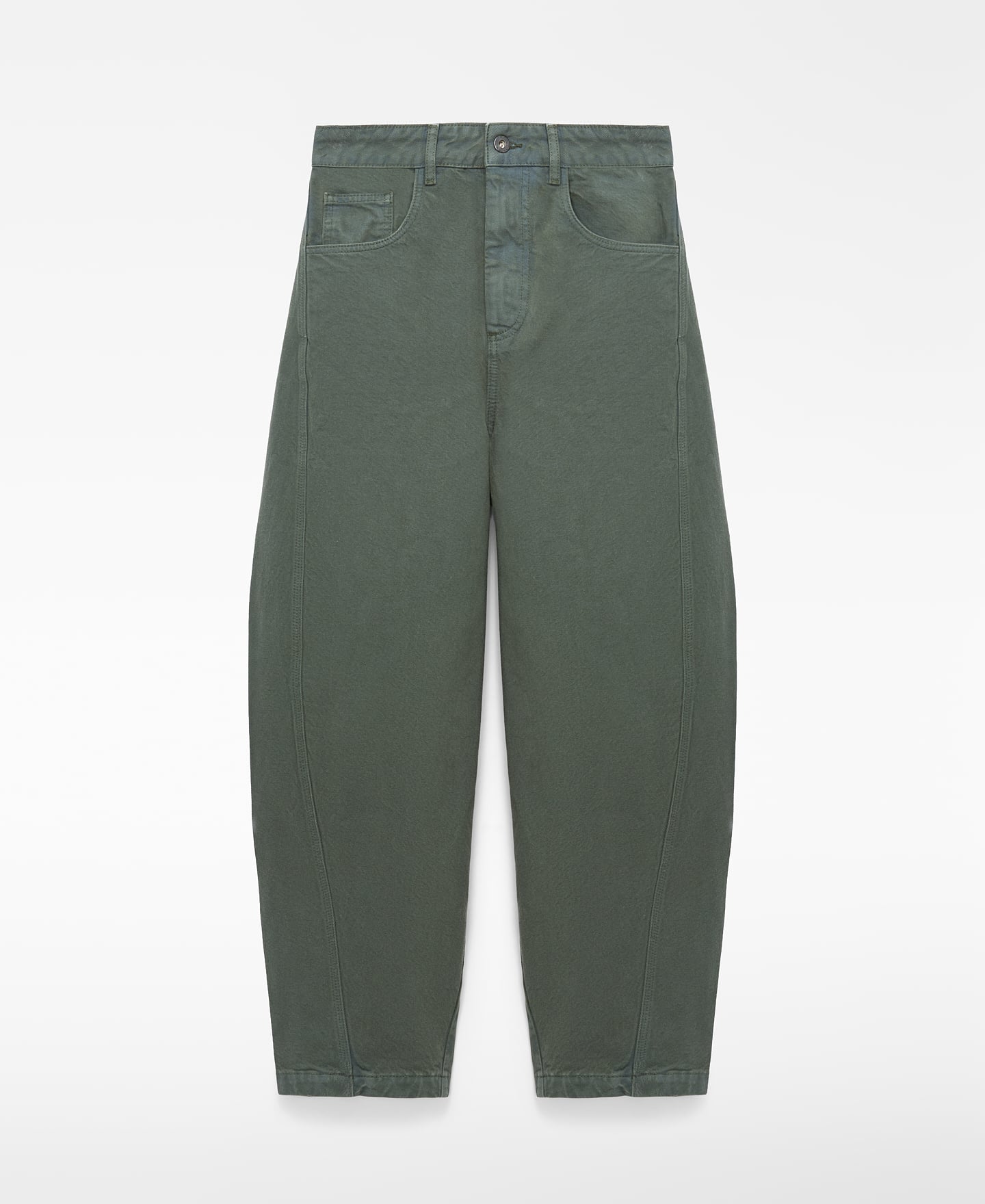 Pantal&oacute;n barrel fit denim algod&oacute;n image number 0