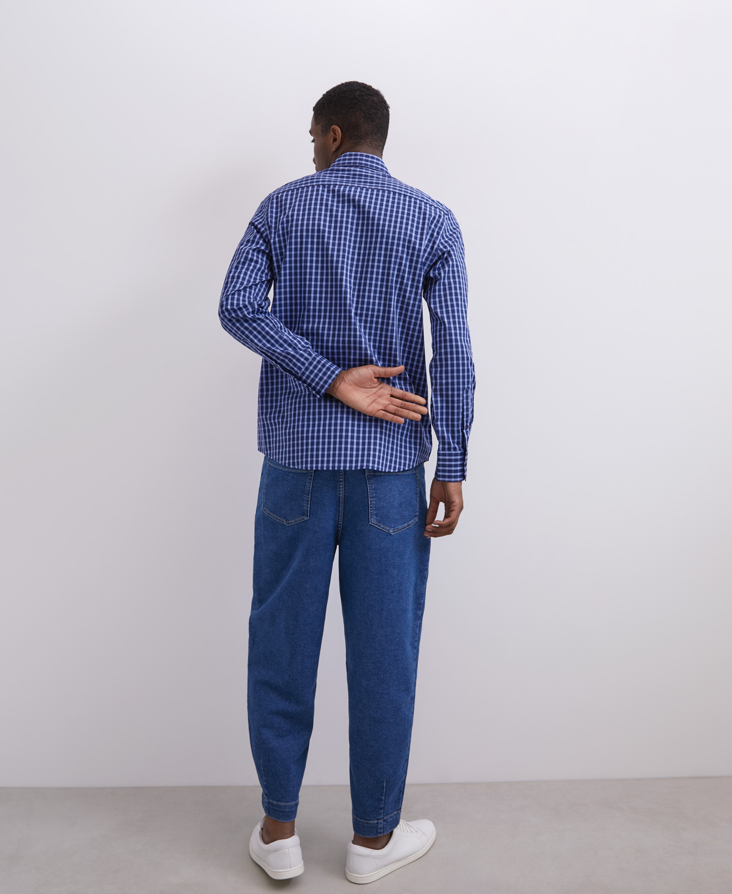 Checked cotton shirt image number 1