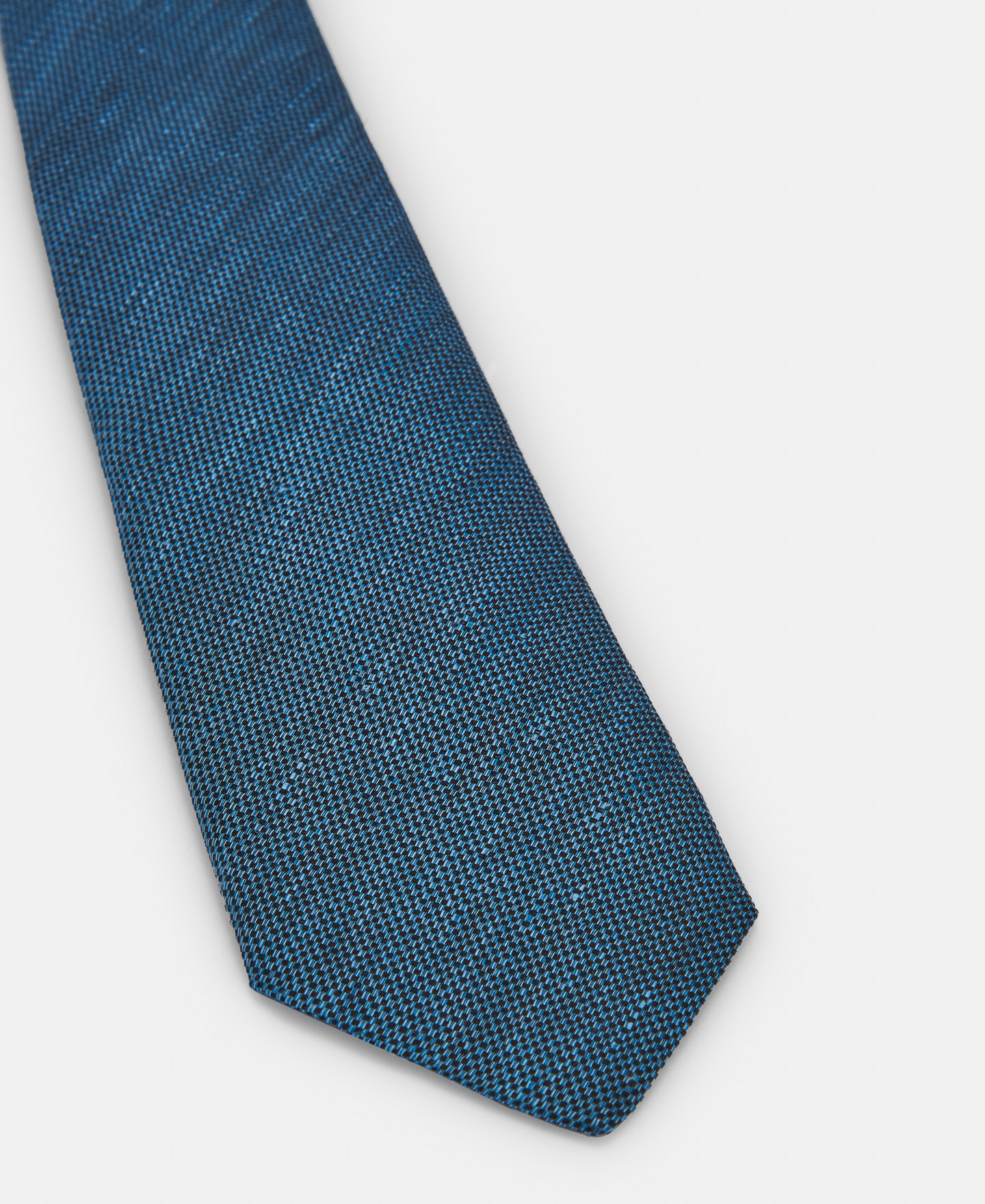 Plain silk and linen tie image number 1