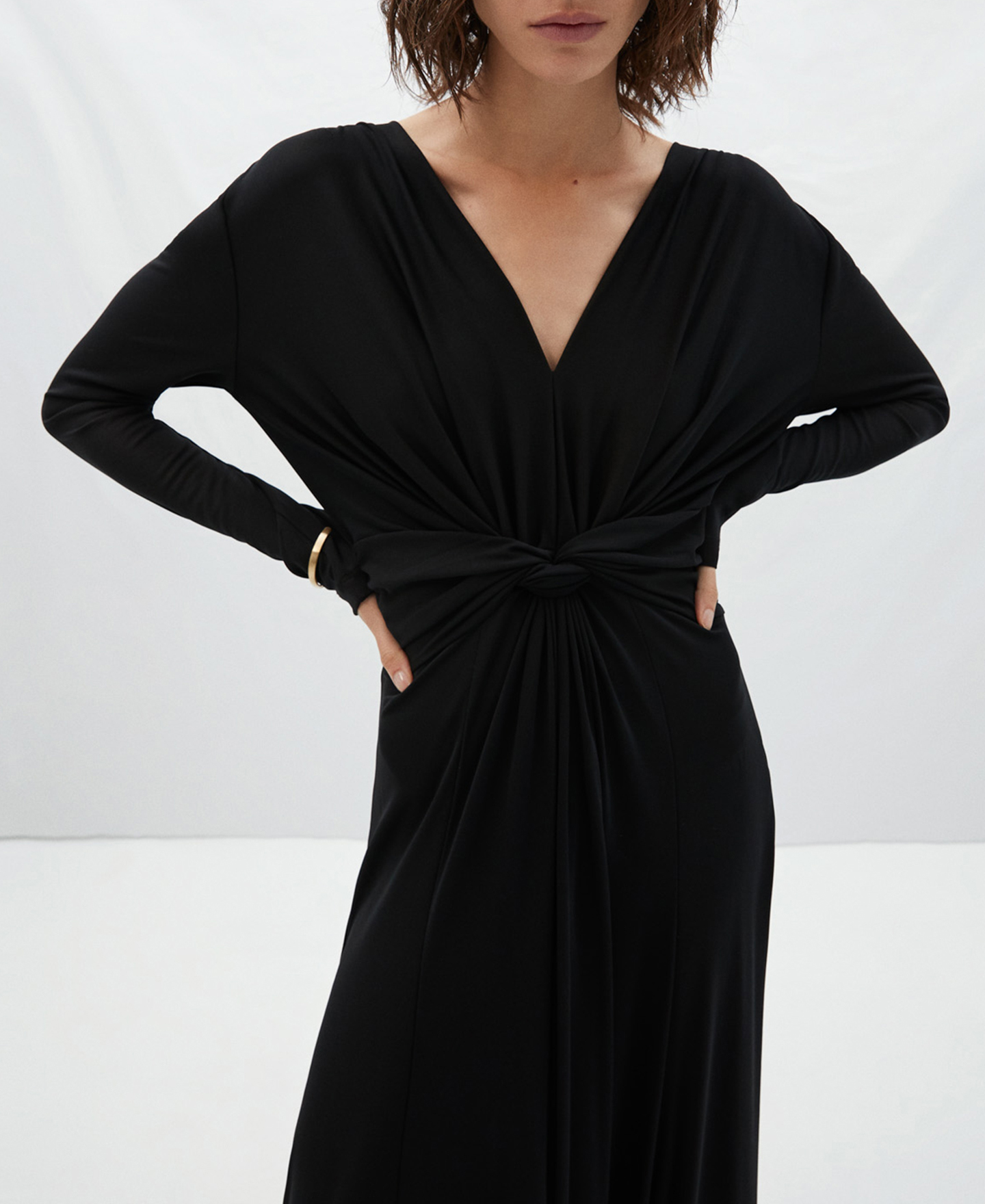 Bougainvillea long dress waist detail image number 0