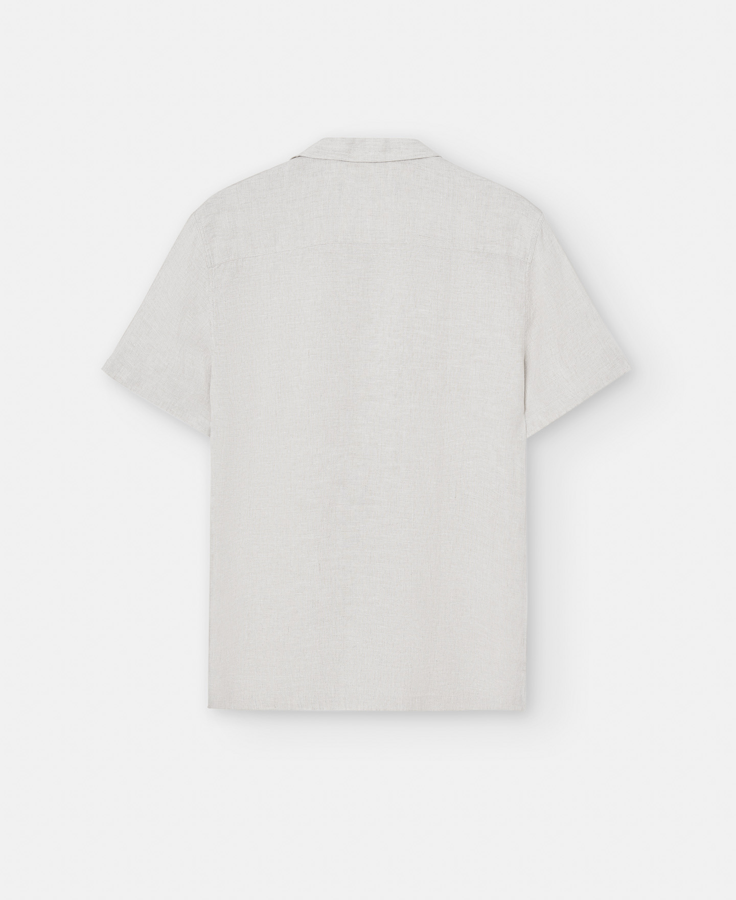 Bowling neck linen shirt image number 5