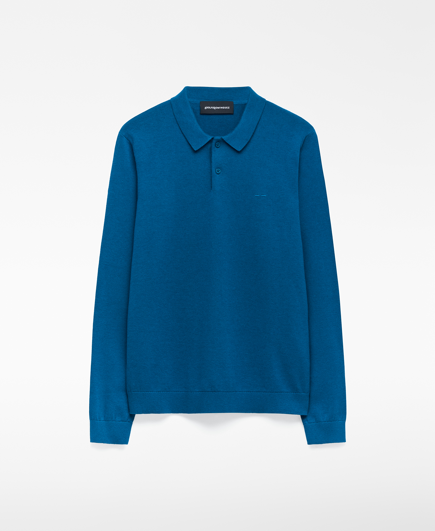 Regular fit long sleeve polo shirt man image number 4