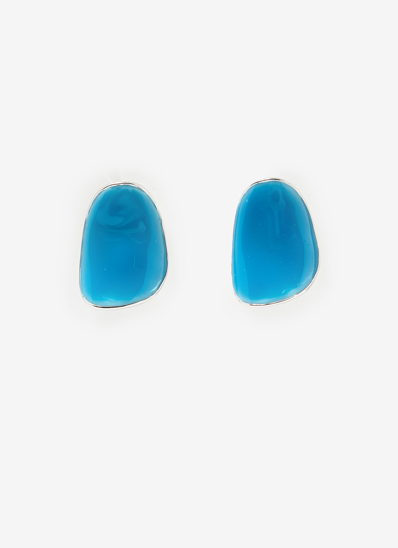 Pendientes de metal y resina image number 0