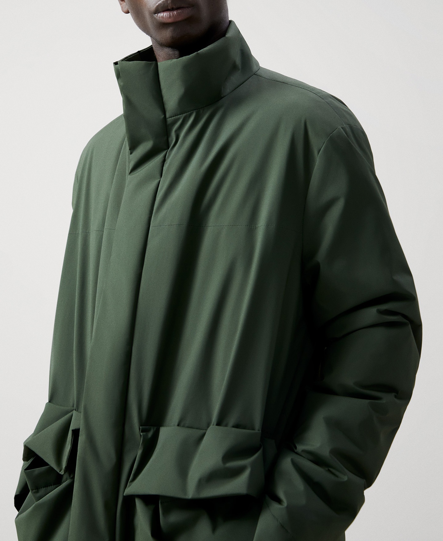 Padded nylon coat image number 3