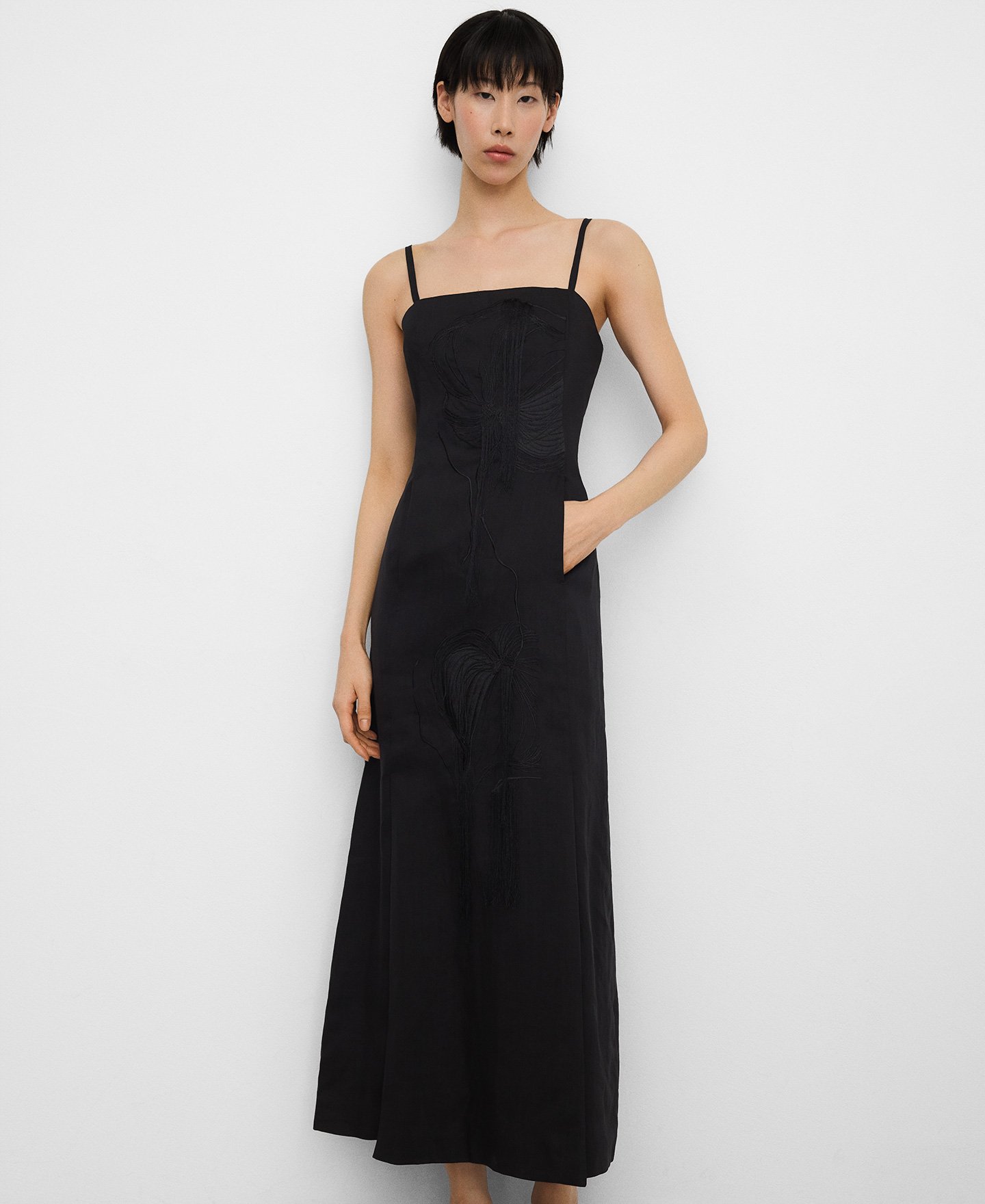 Embroidered long dress image number 0