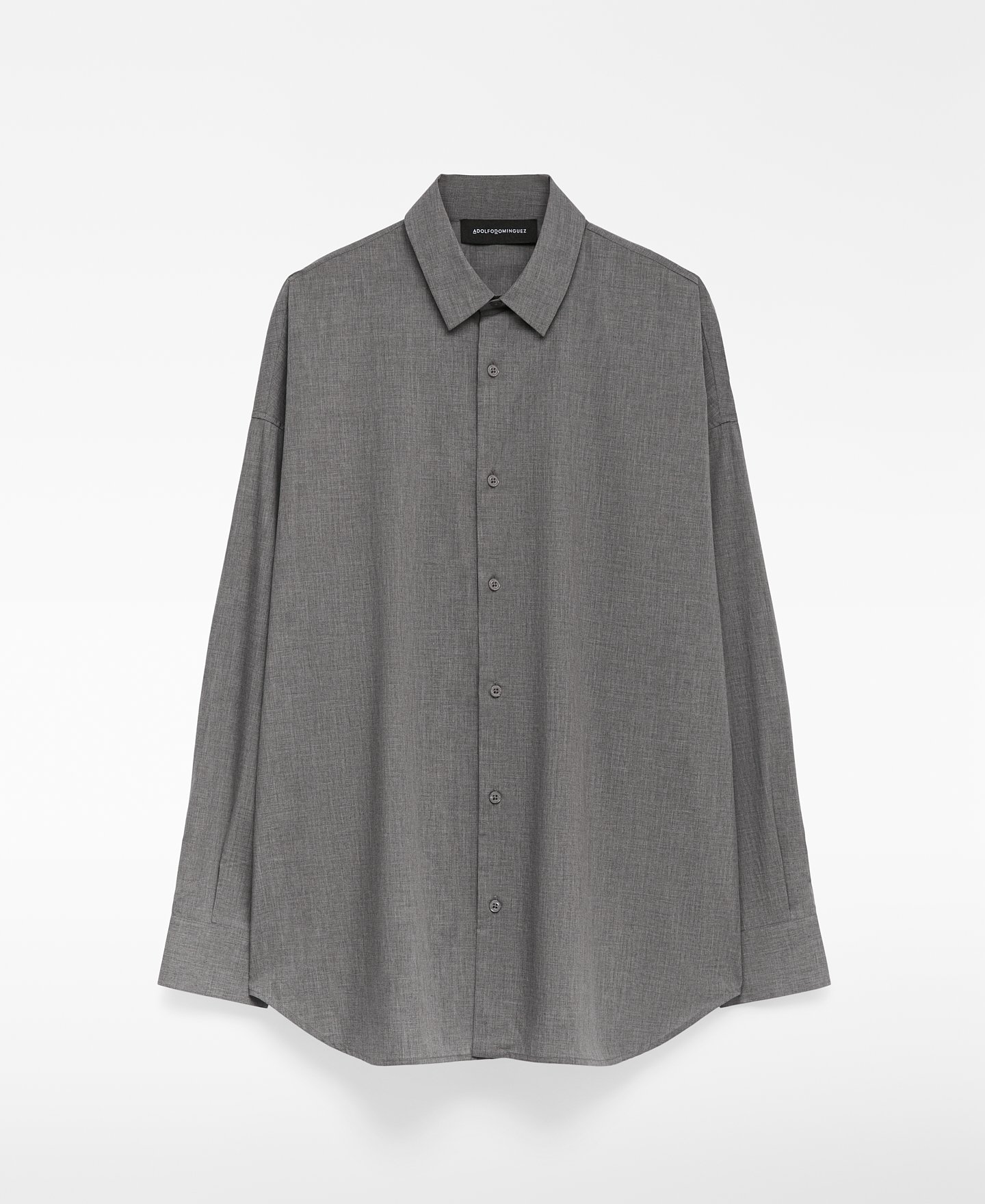 Lapel collar oversize shirt man image number 4