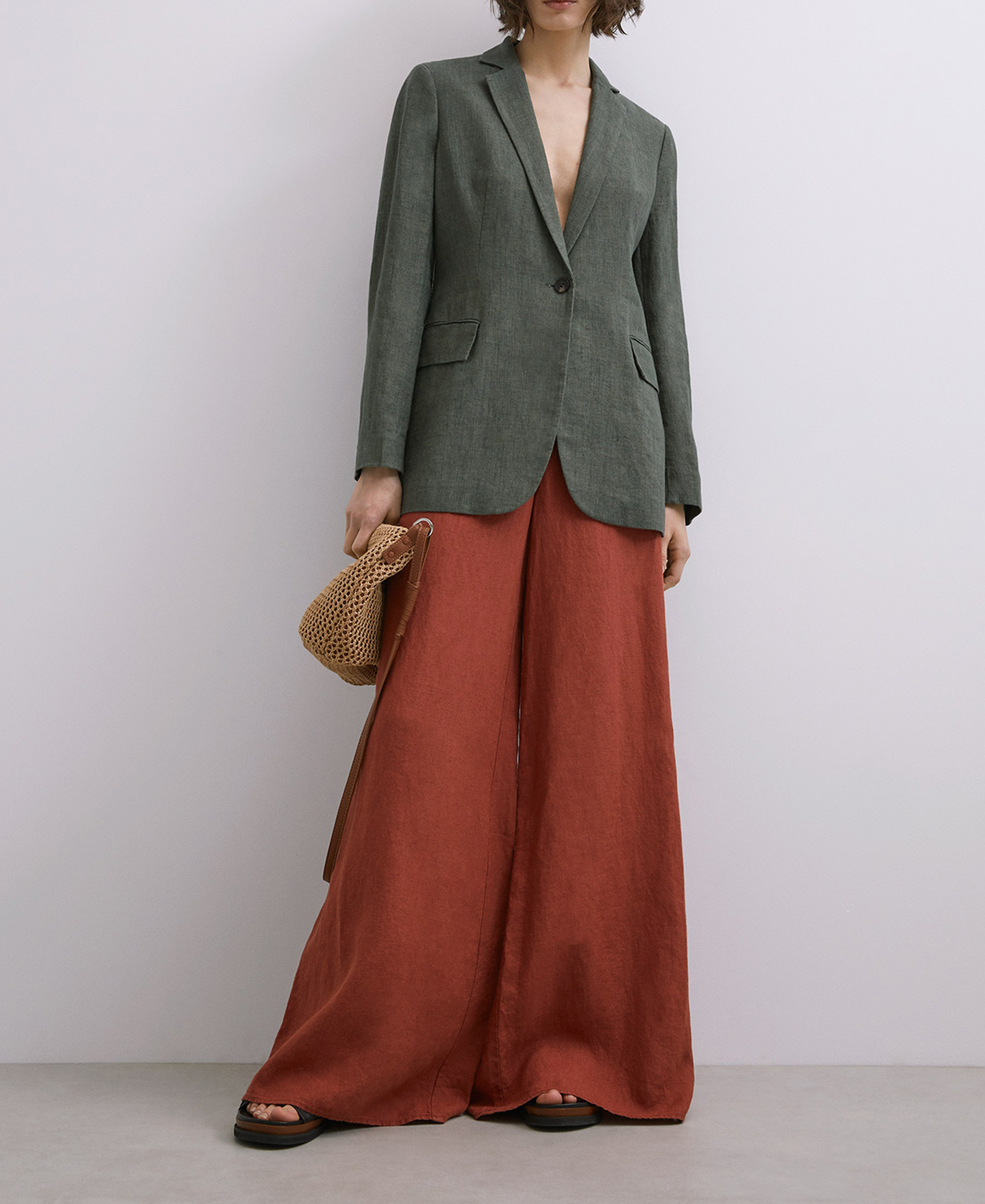 Blazer in natural linen image number 0