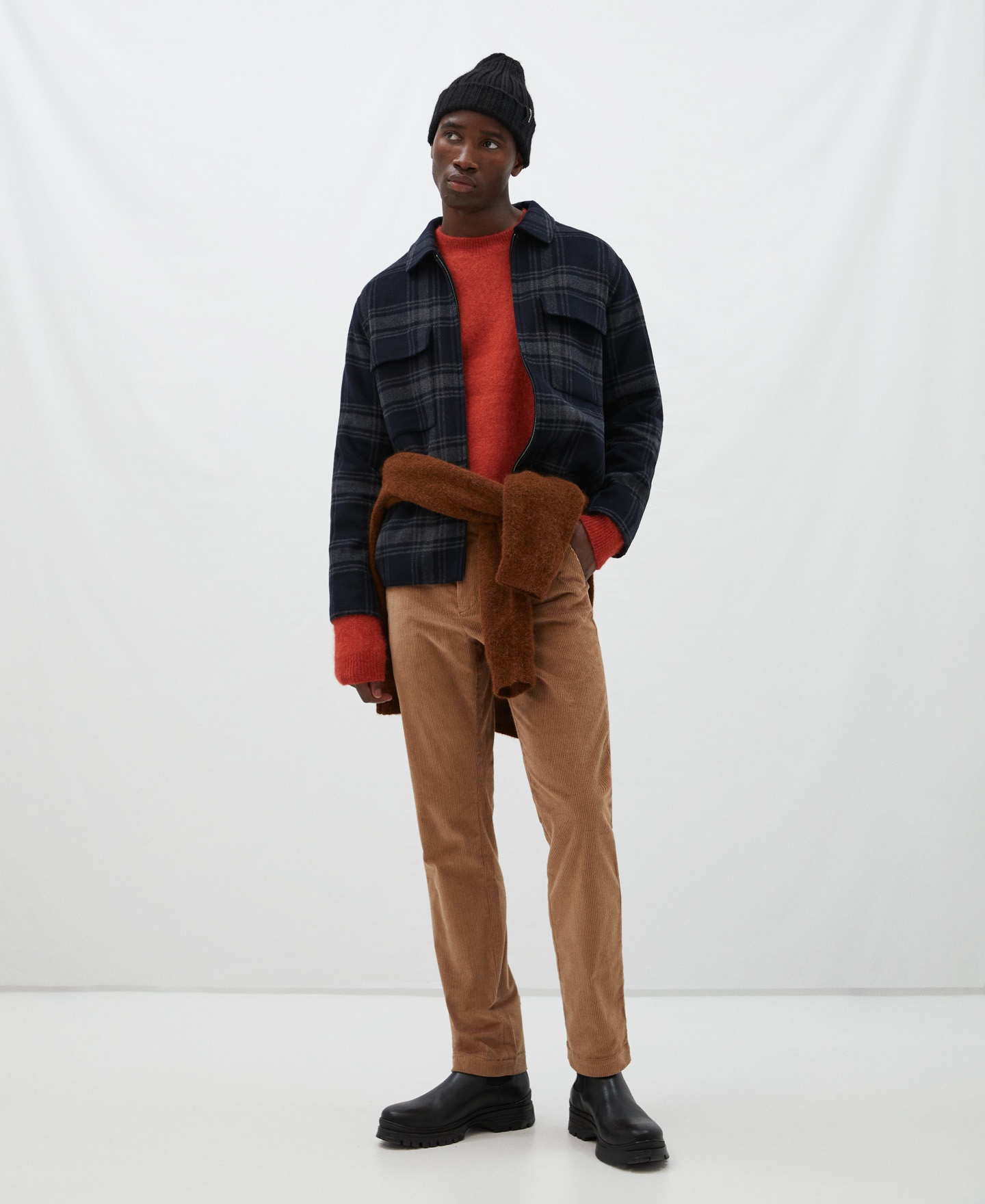 Corduroy chino trousers image number 1