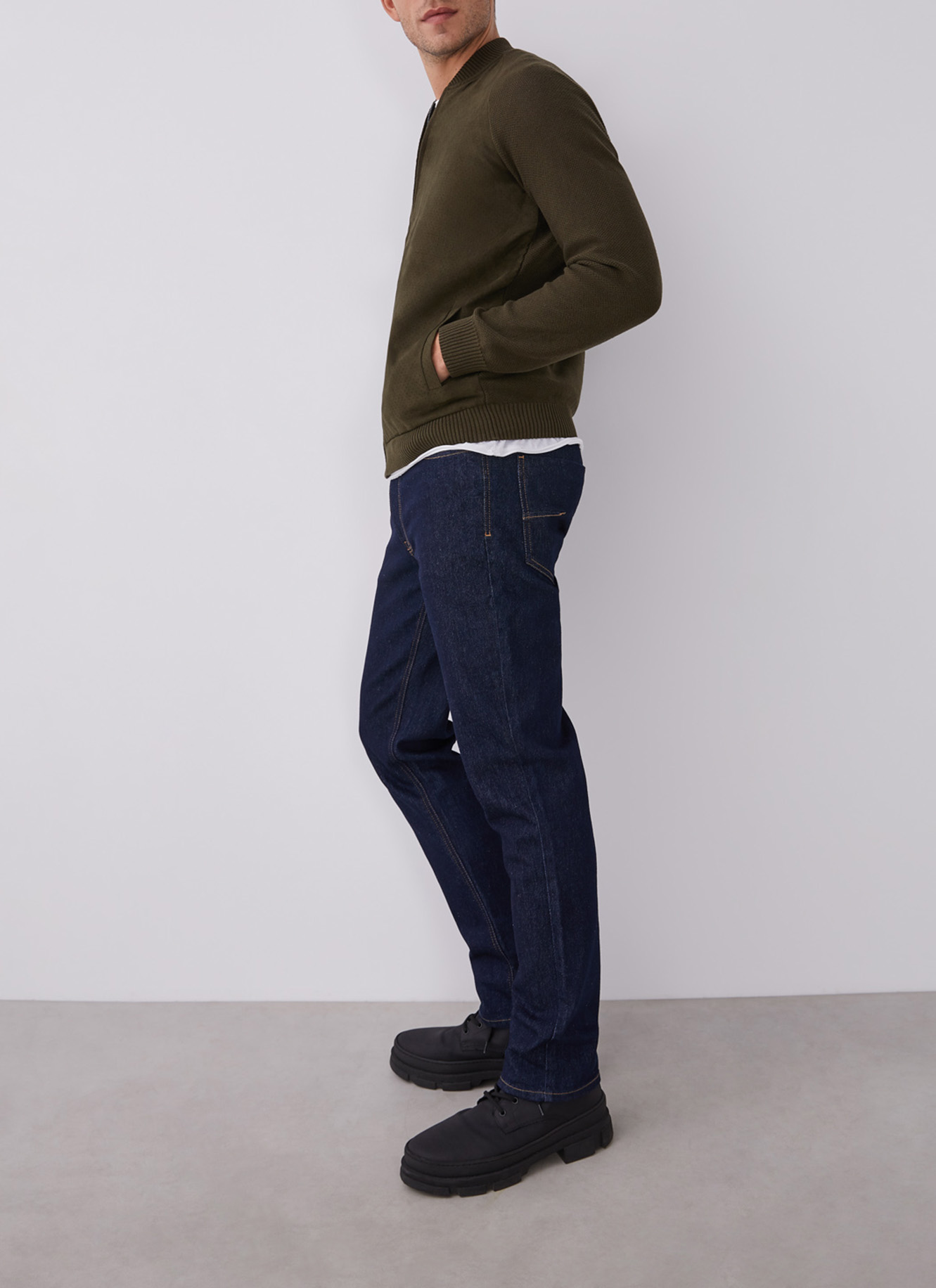 Suedette jacket with eyelets pattern image number 4