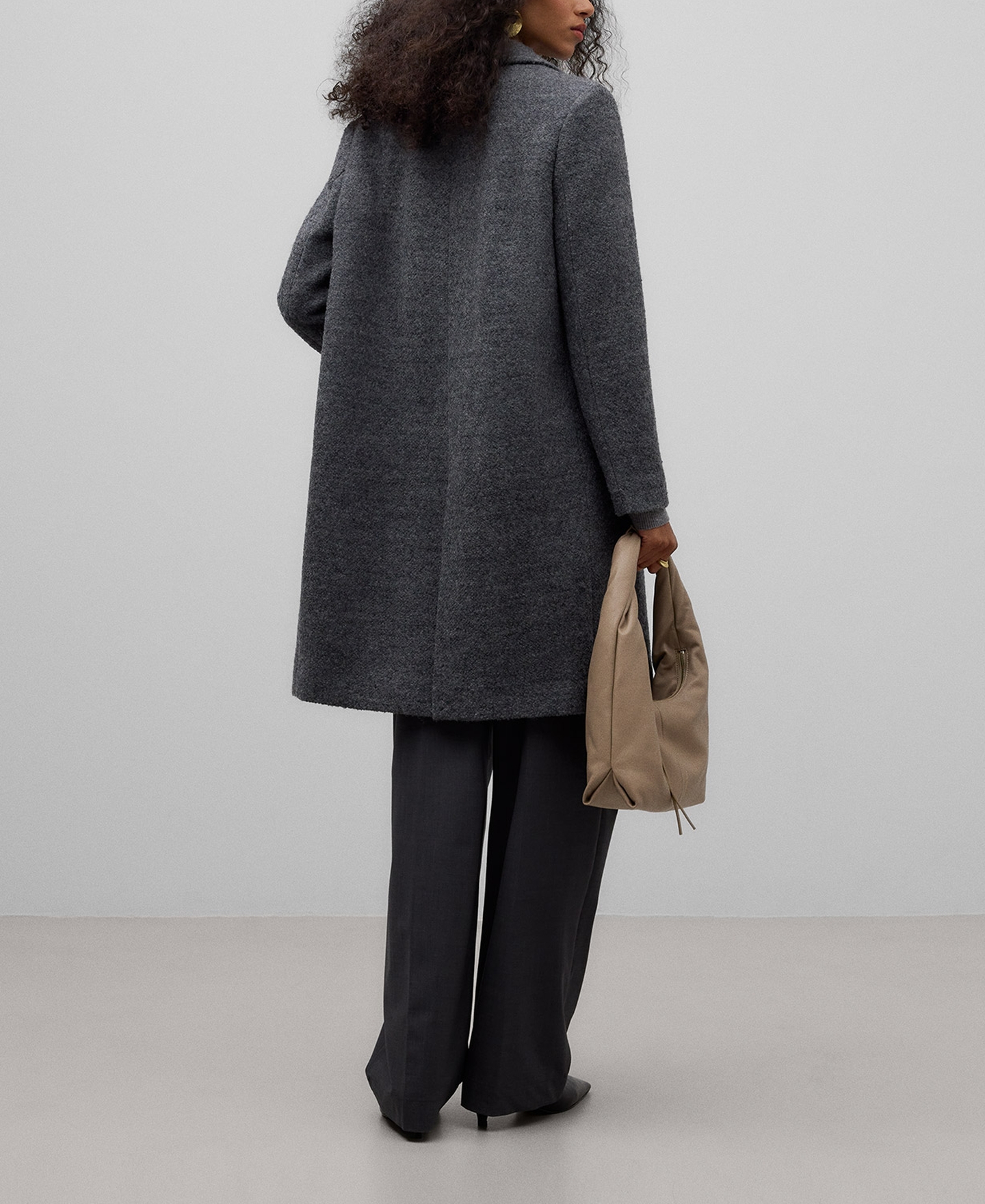 Wool blend tailored coat woman image number 2