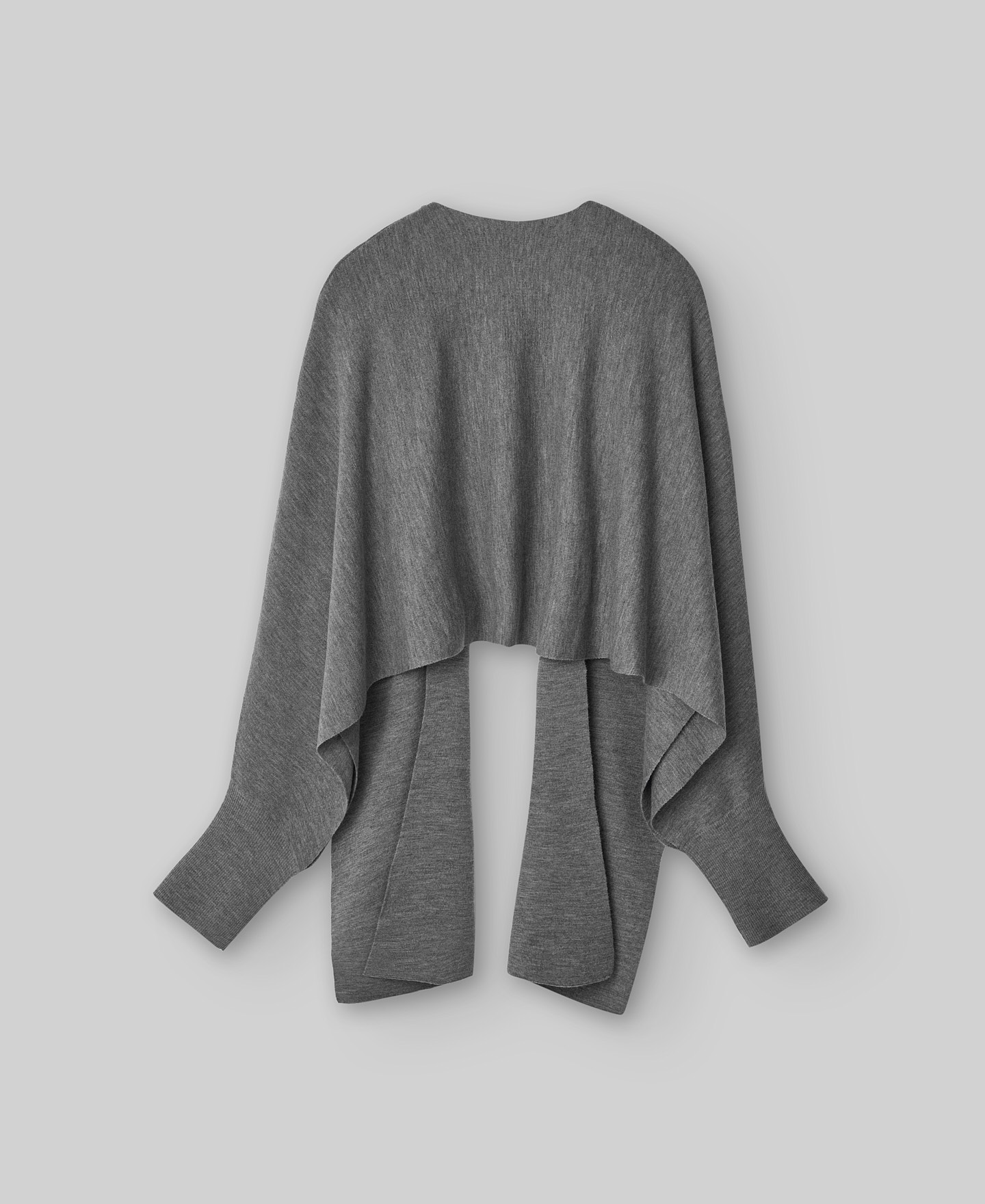 Chaqueta con bufanda lana merino mujer image number 5