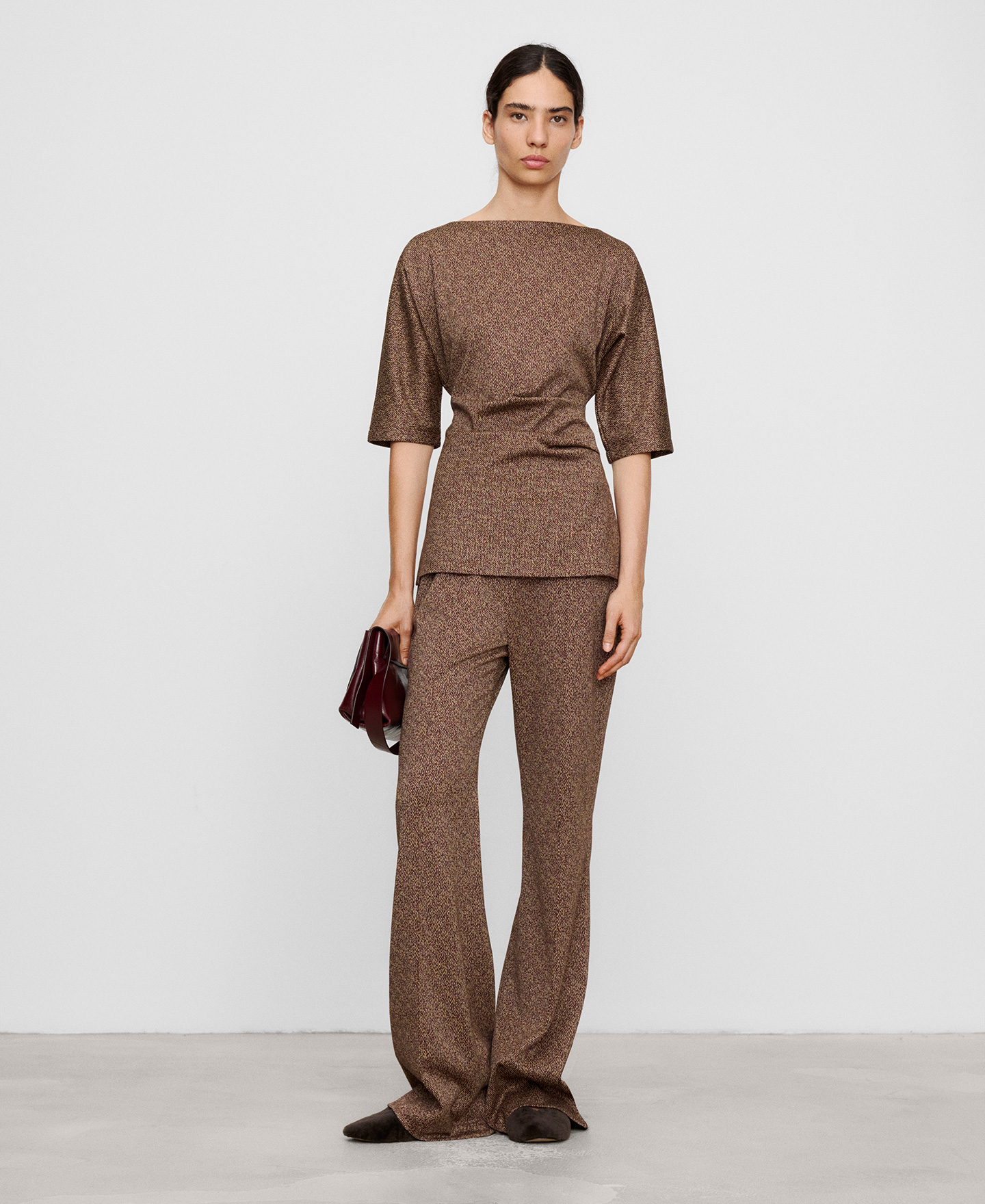 Melange fitted top image number 1