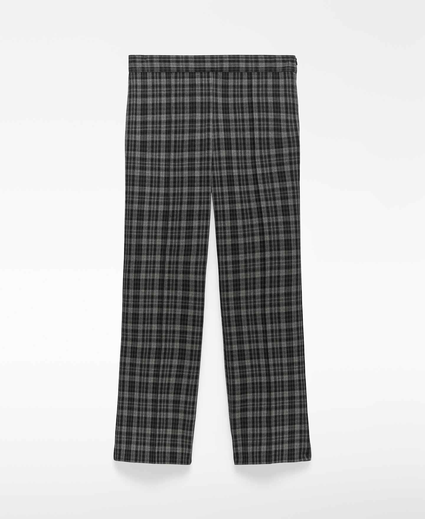 Slim fit checkered trousers woman image number 4