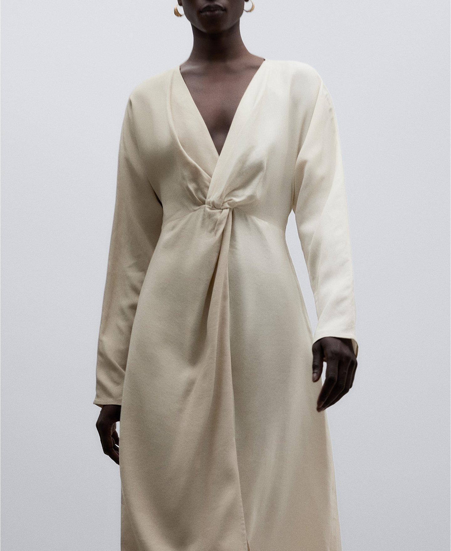 Navy blue guipure dress woman image number 0