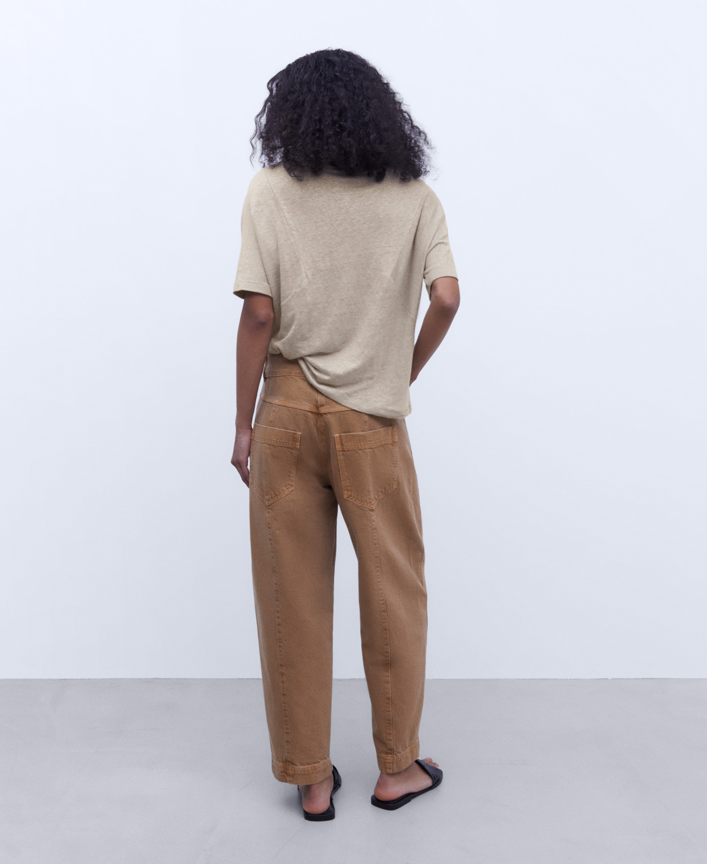 Linen bateau neck t-shirt image number 2