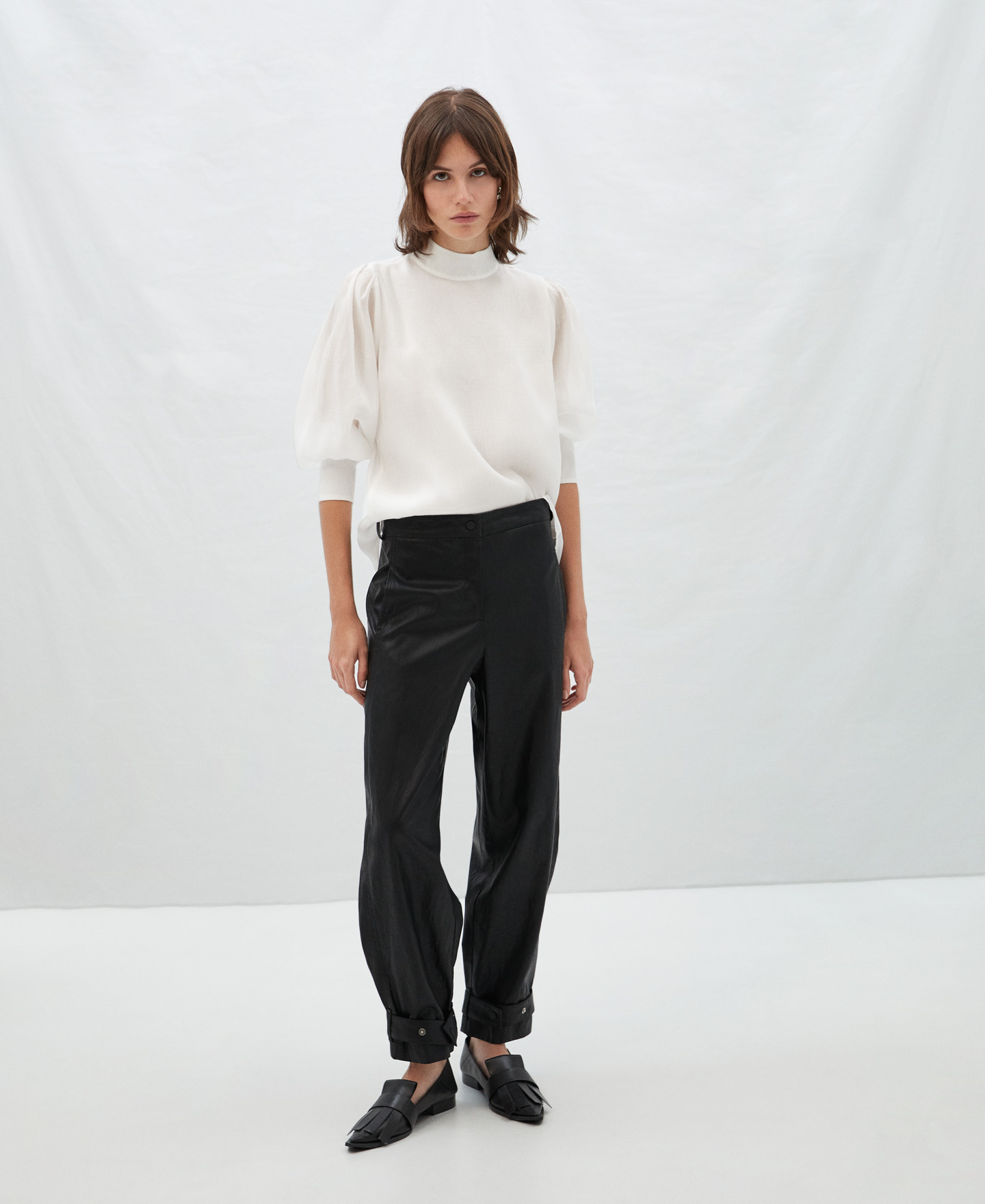 Semitransparent blouse in lyocell image number 1