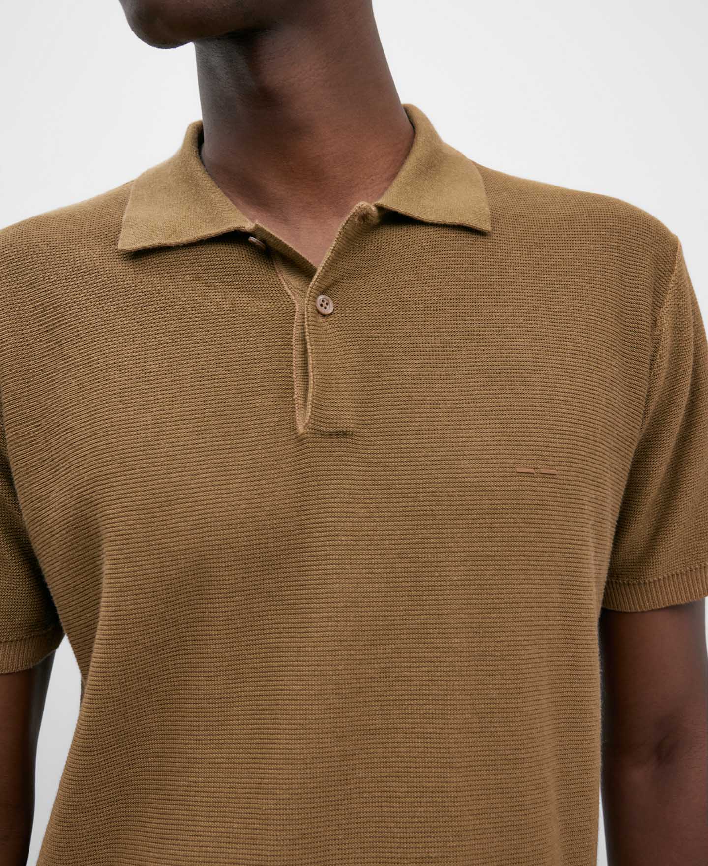 Cotton and viscose regular polo shirt image number 3