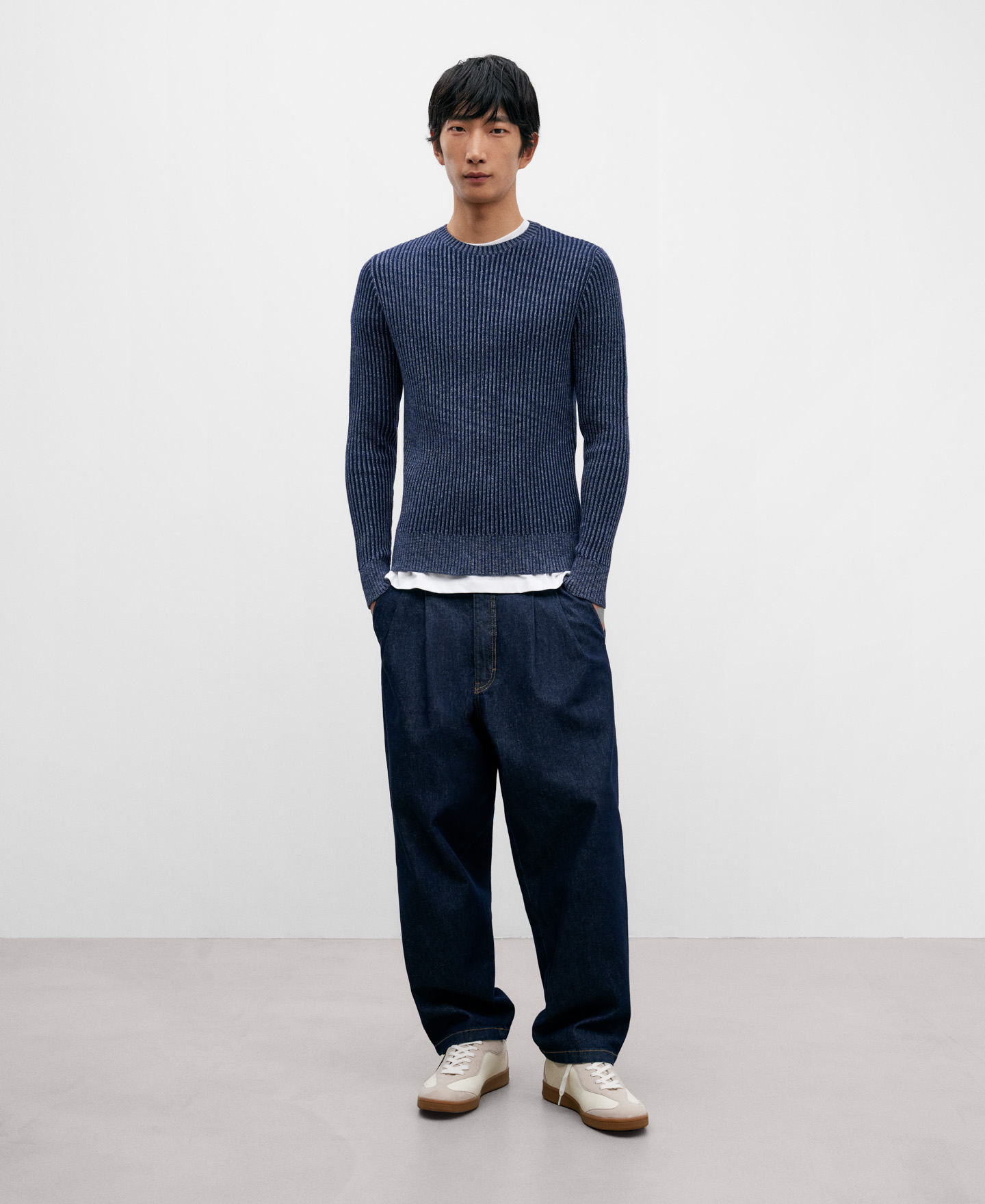 Melange knitted sweater image number 1