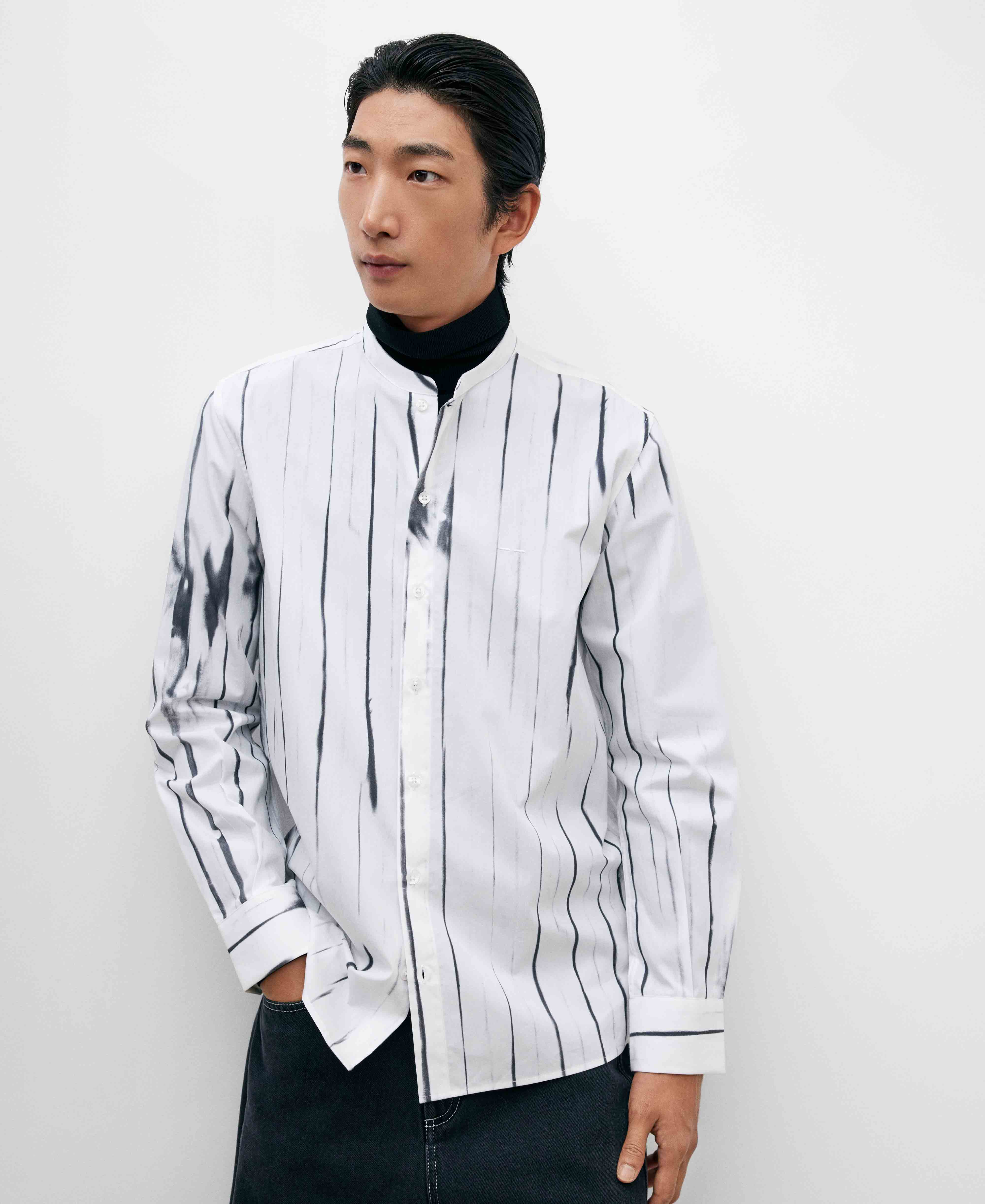 Printed cotton shirt for men image number 0