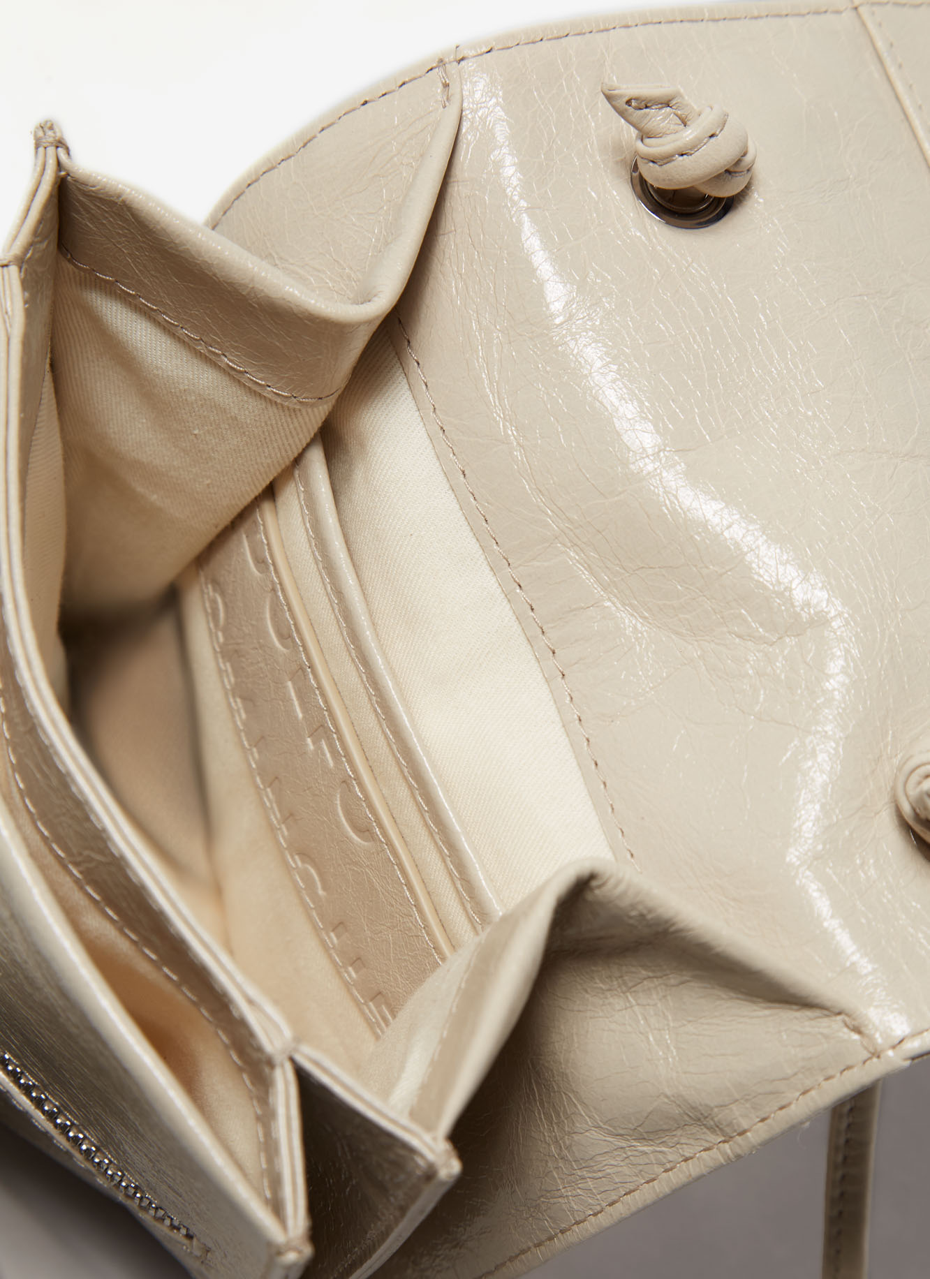 Glossy leather small flat crossbody bag image number 3