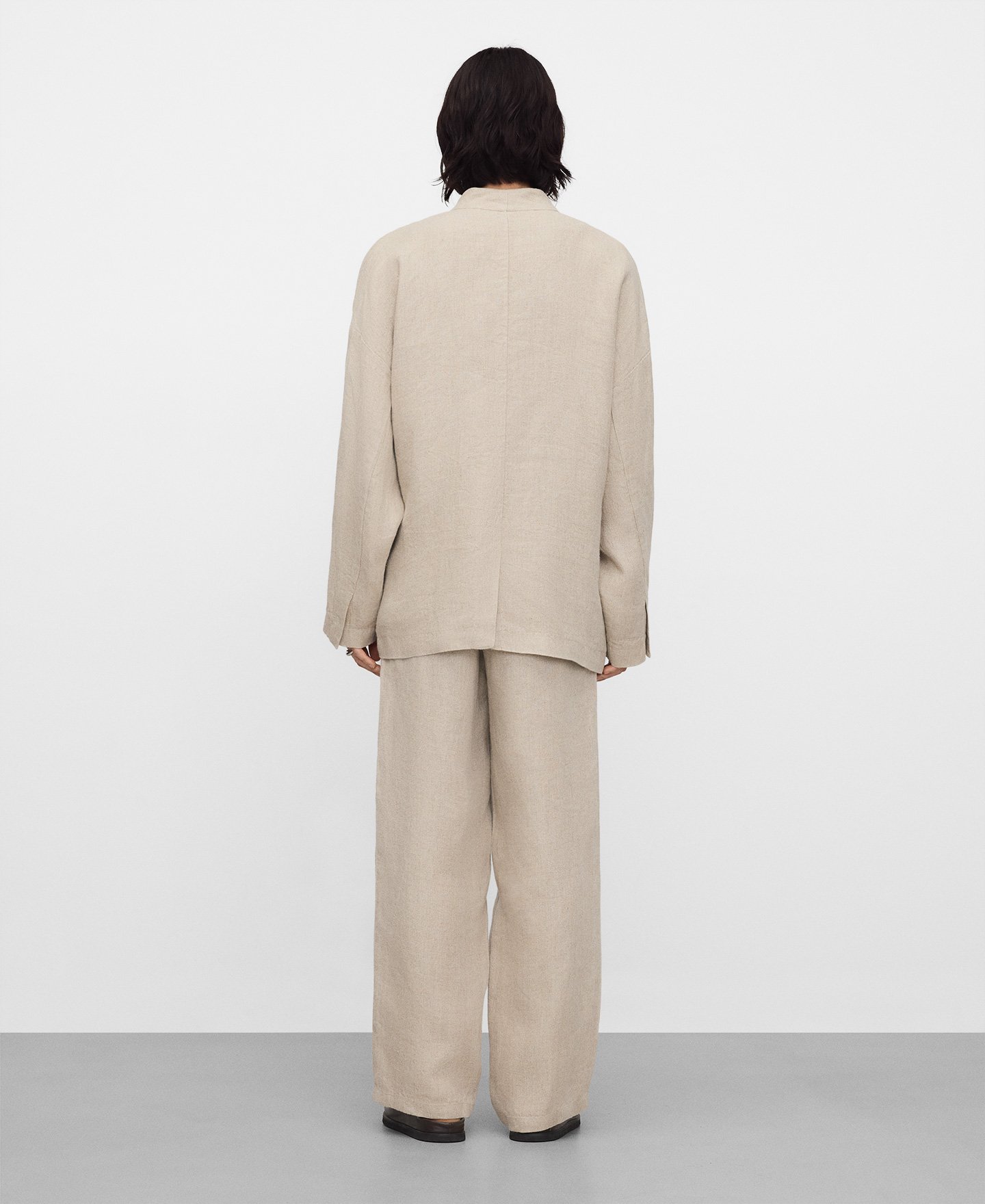 European linen wrap kimono jacket image number 2