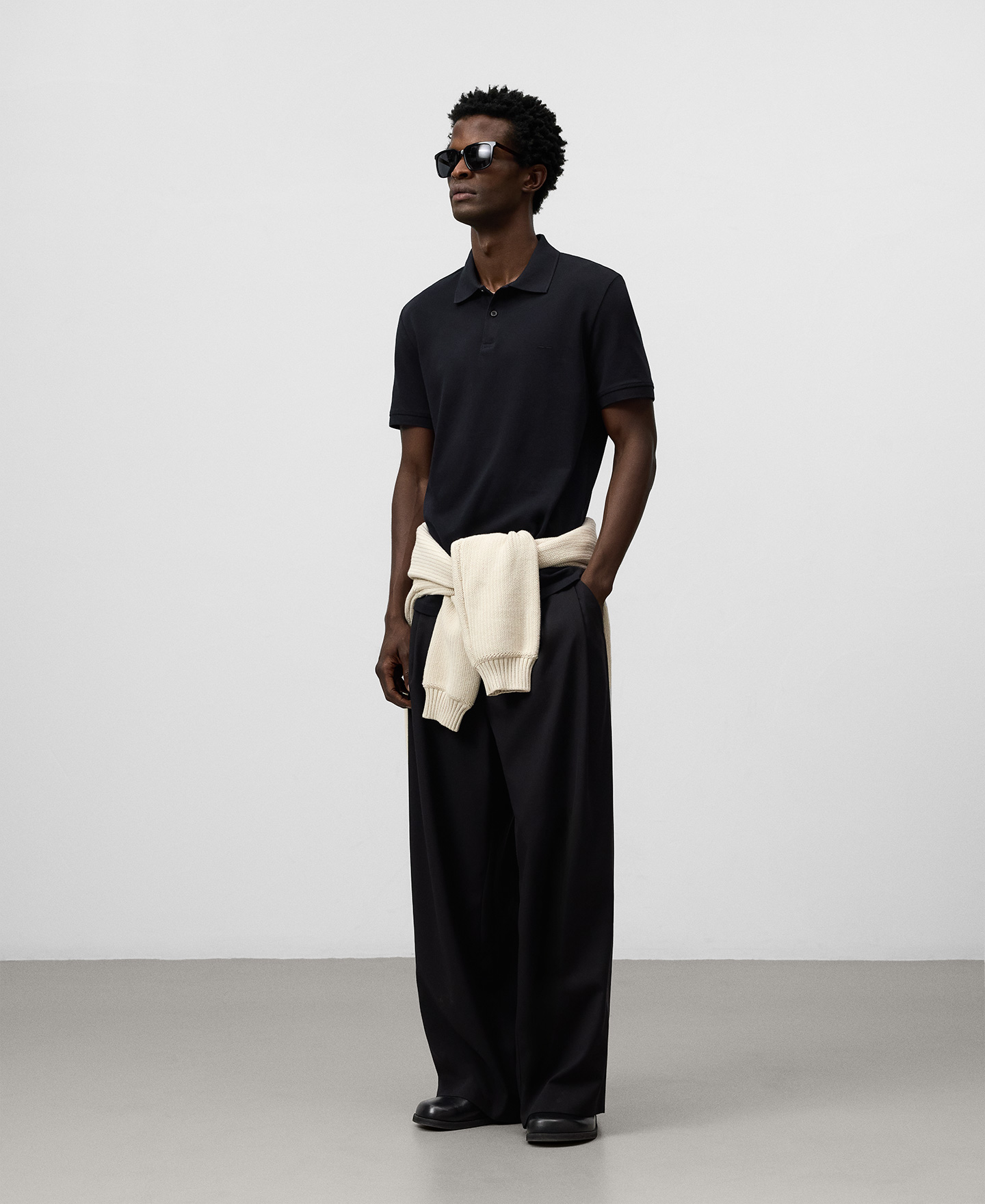 Organic cotton piqué polo shirt man image number 1
